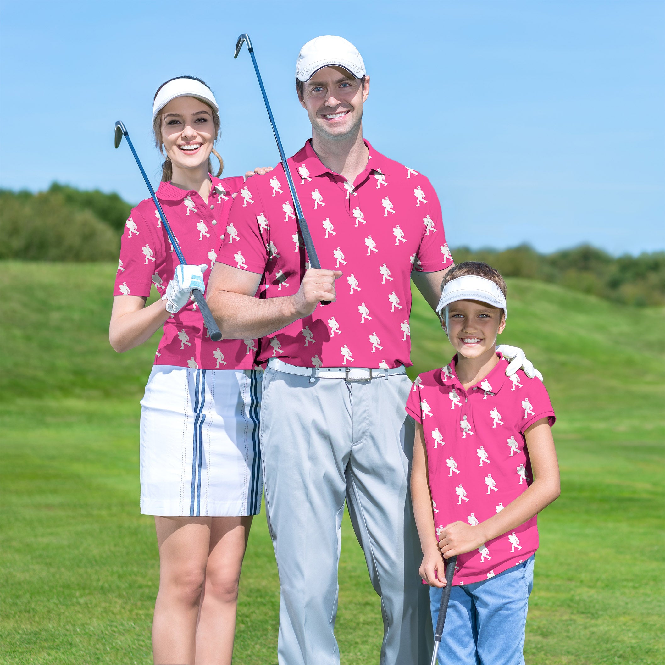 Bigfoot Golf Polo Men Women youth family set