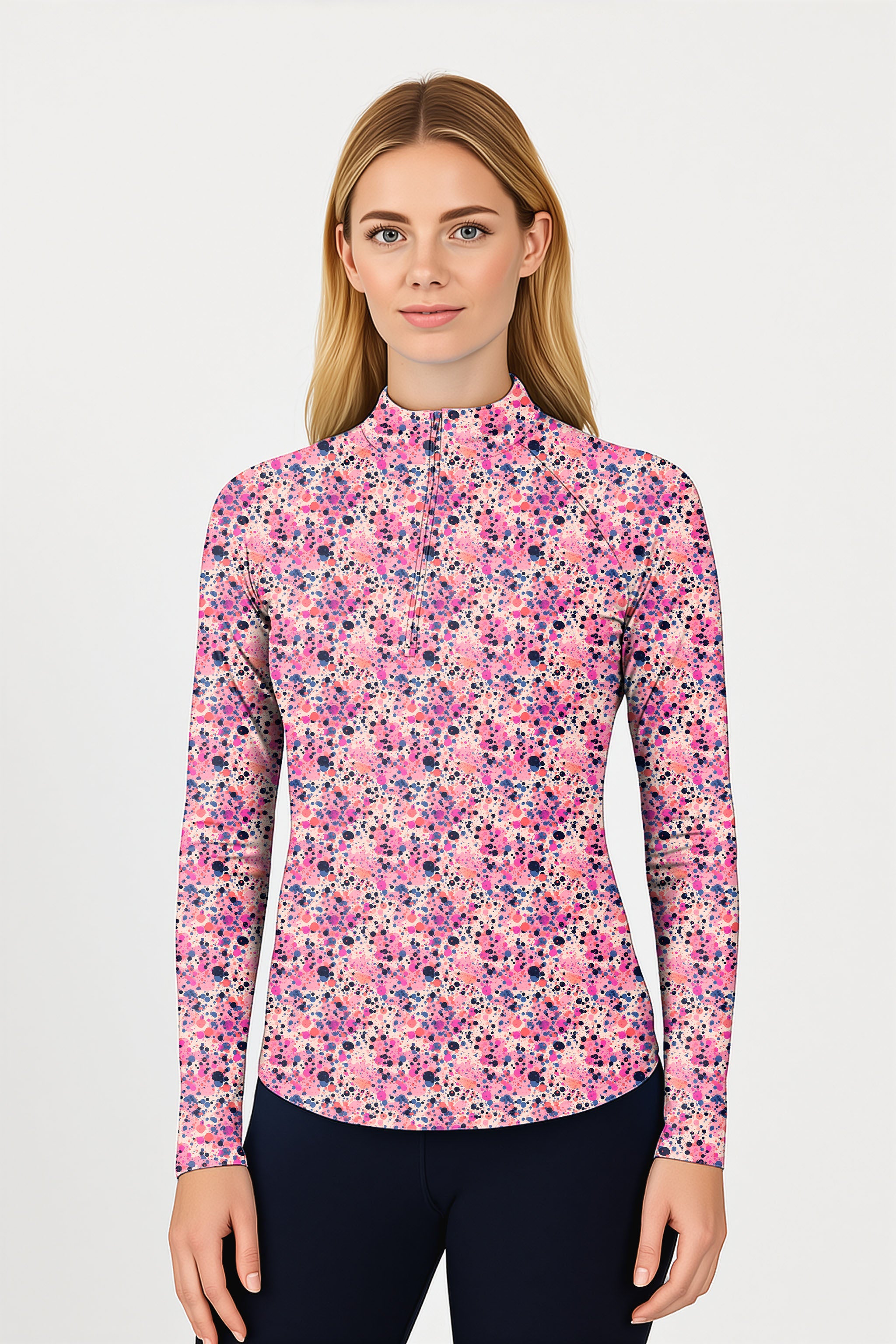 Fuchsia Fusion  Women's Golf Active 3/4 Zip Top