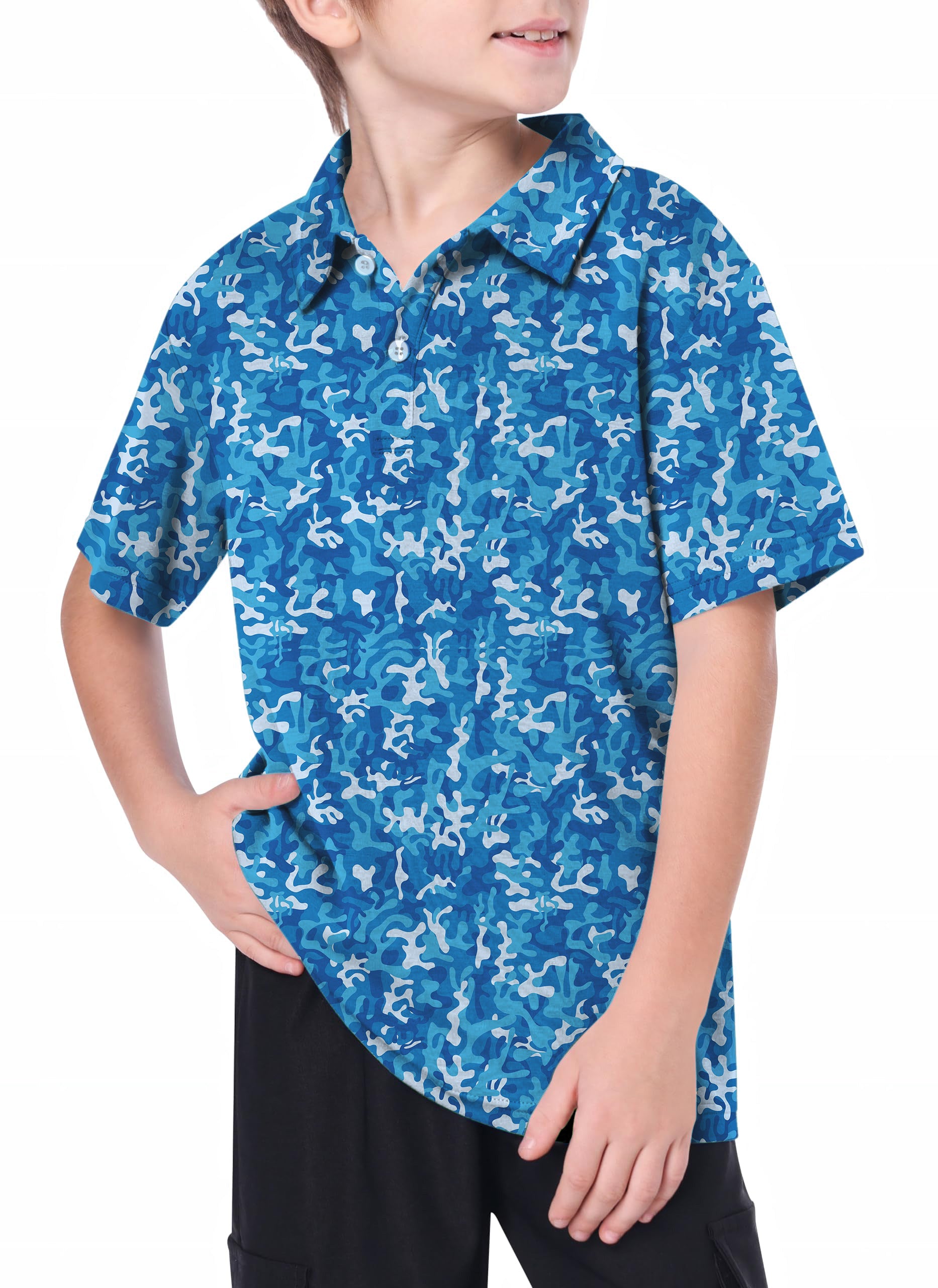 Youth Camo Golf Polo