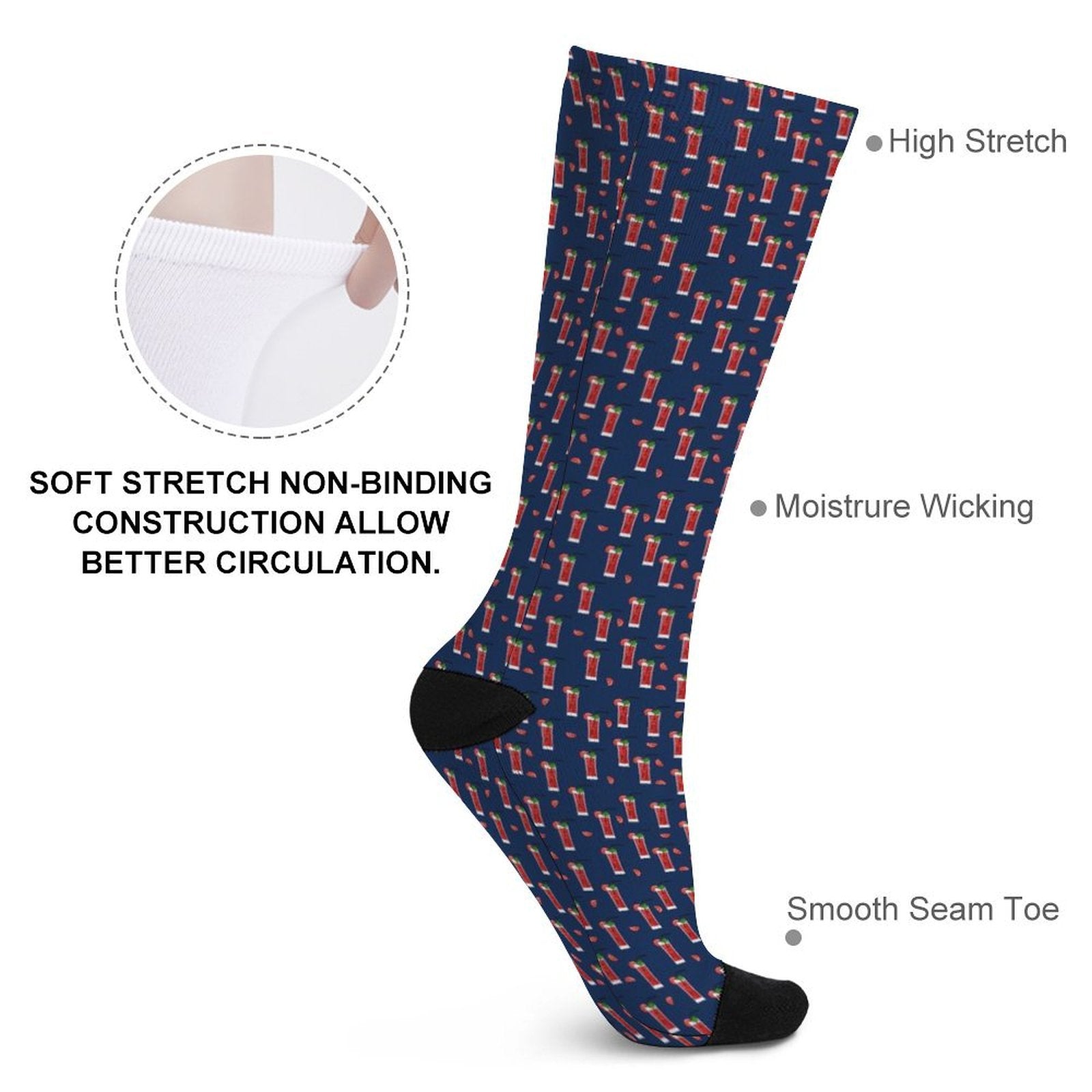 Bloody Mary Prined socks Gifts for Men Women