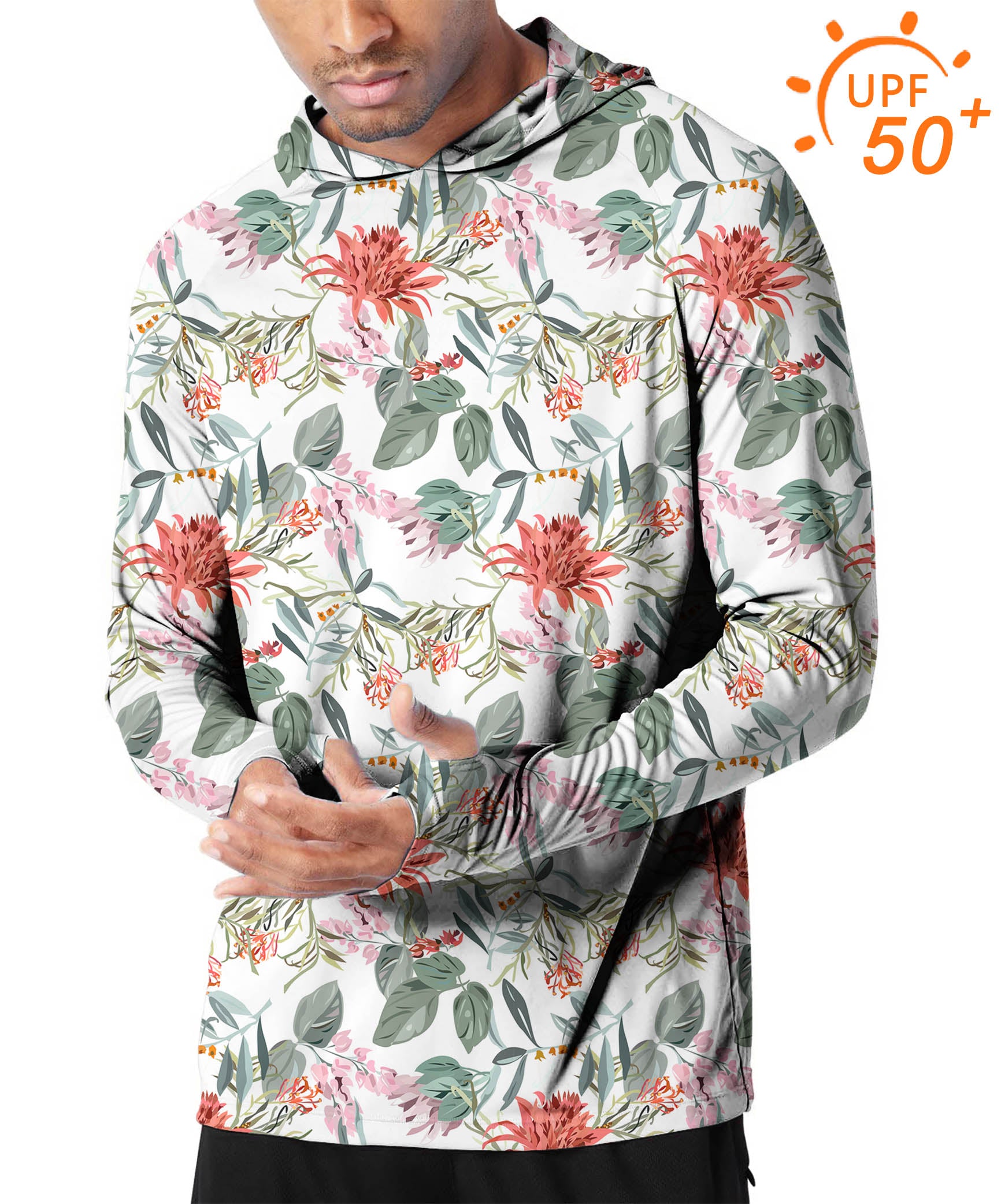 Men's Outdoor DAISY FLOWER Golf Sun Protection Slim Fit hoodies