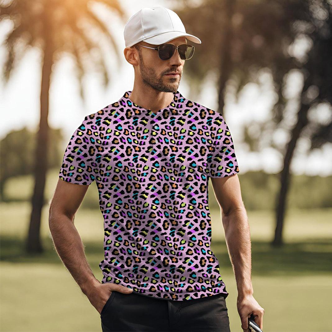 Men's Leopards of color golf polo