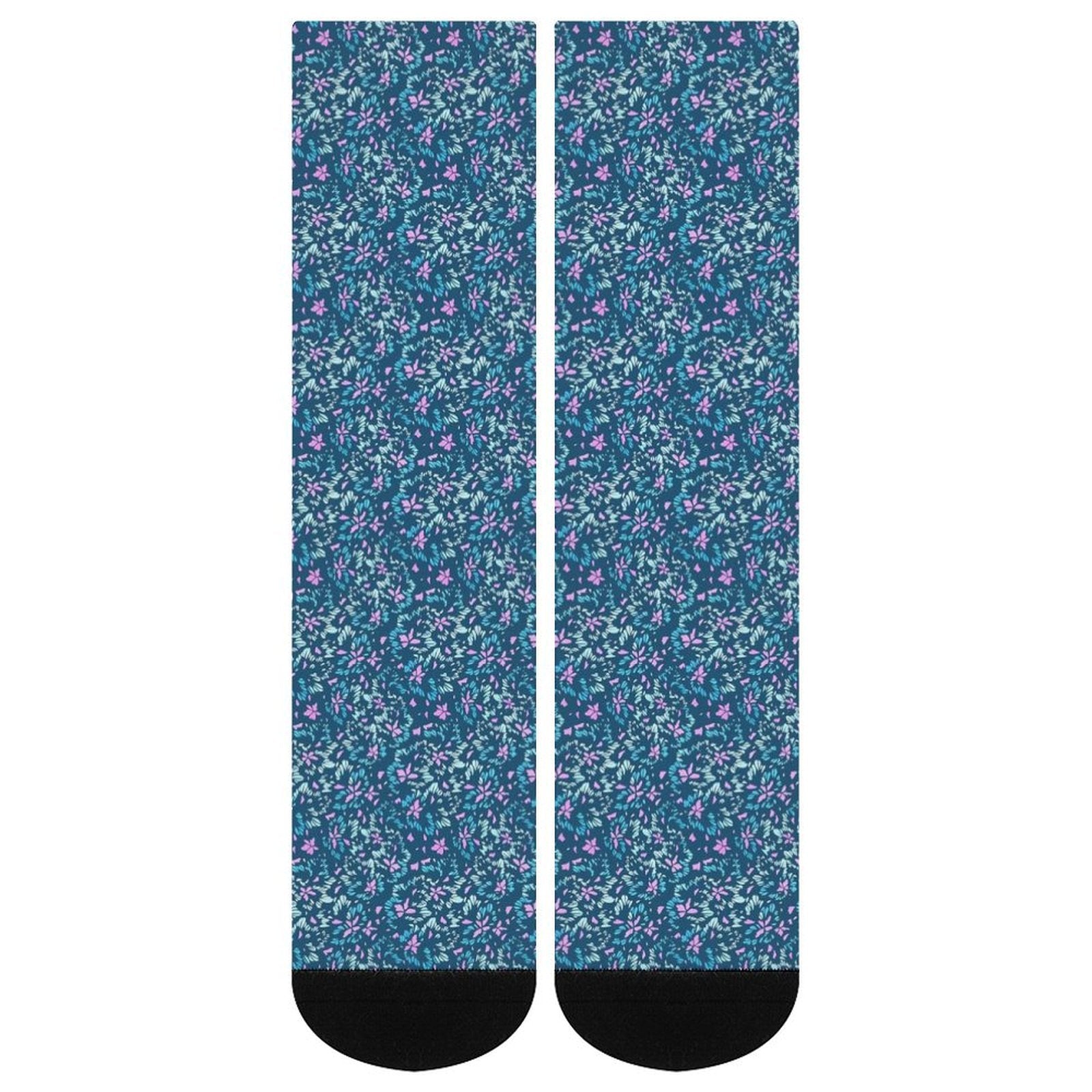 Blooming Blue Prined socks Gifts for Men Women