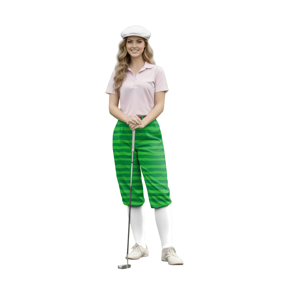 Personalize And Add To Cart Men's Horizontal watermelon stripes Polo Womens Golf Knickers Pants