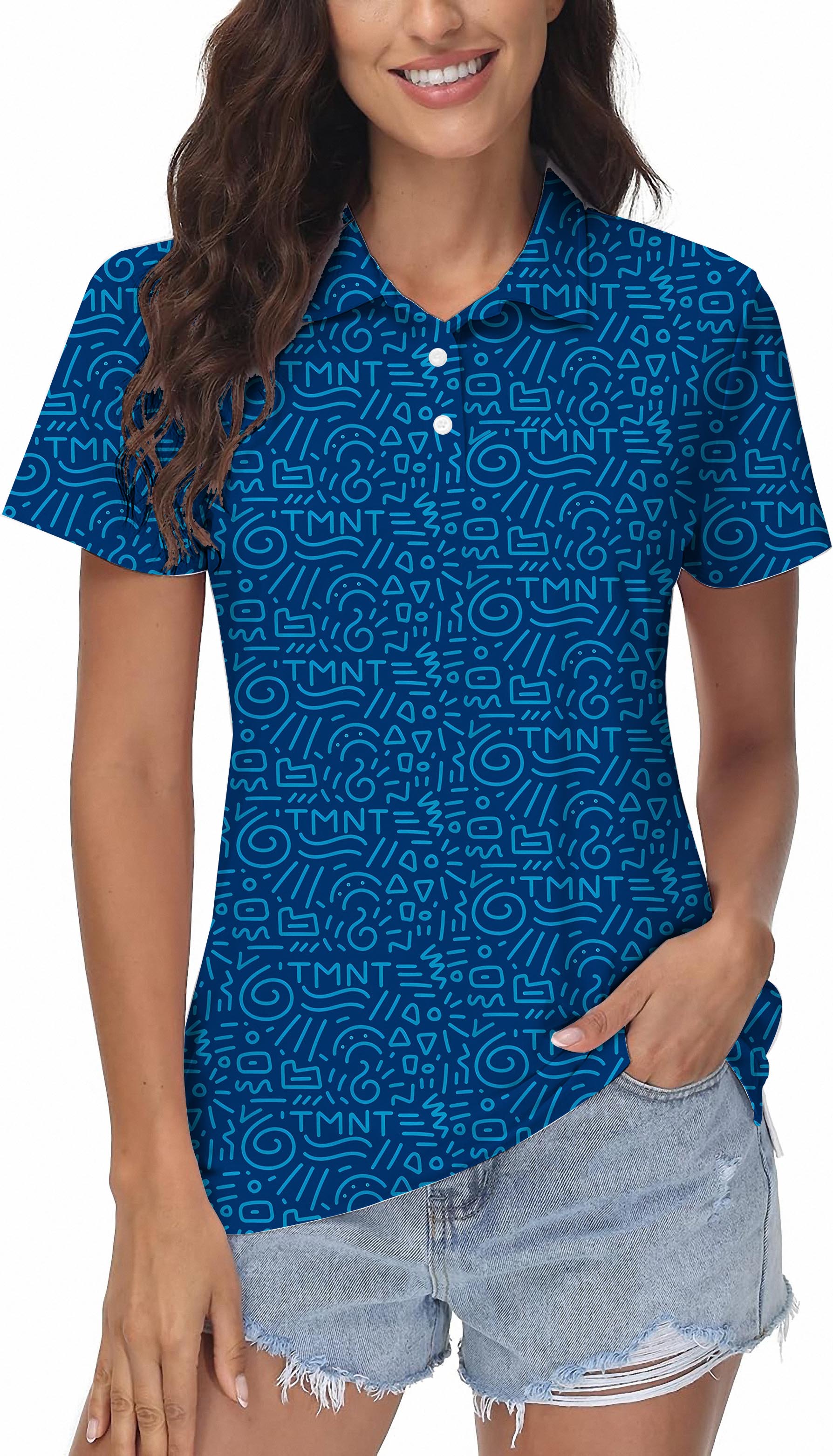 Blue Doodle Women's Golf Polo