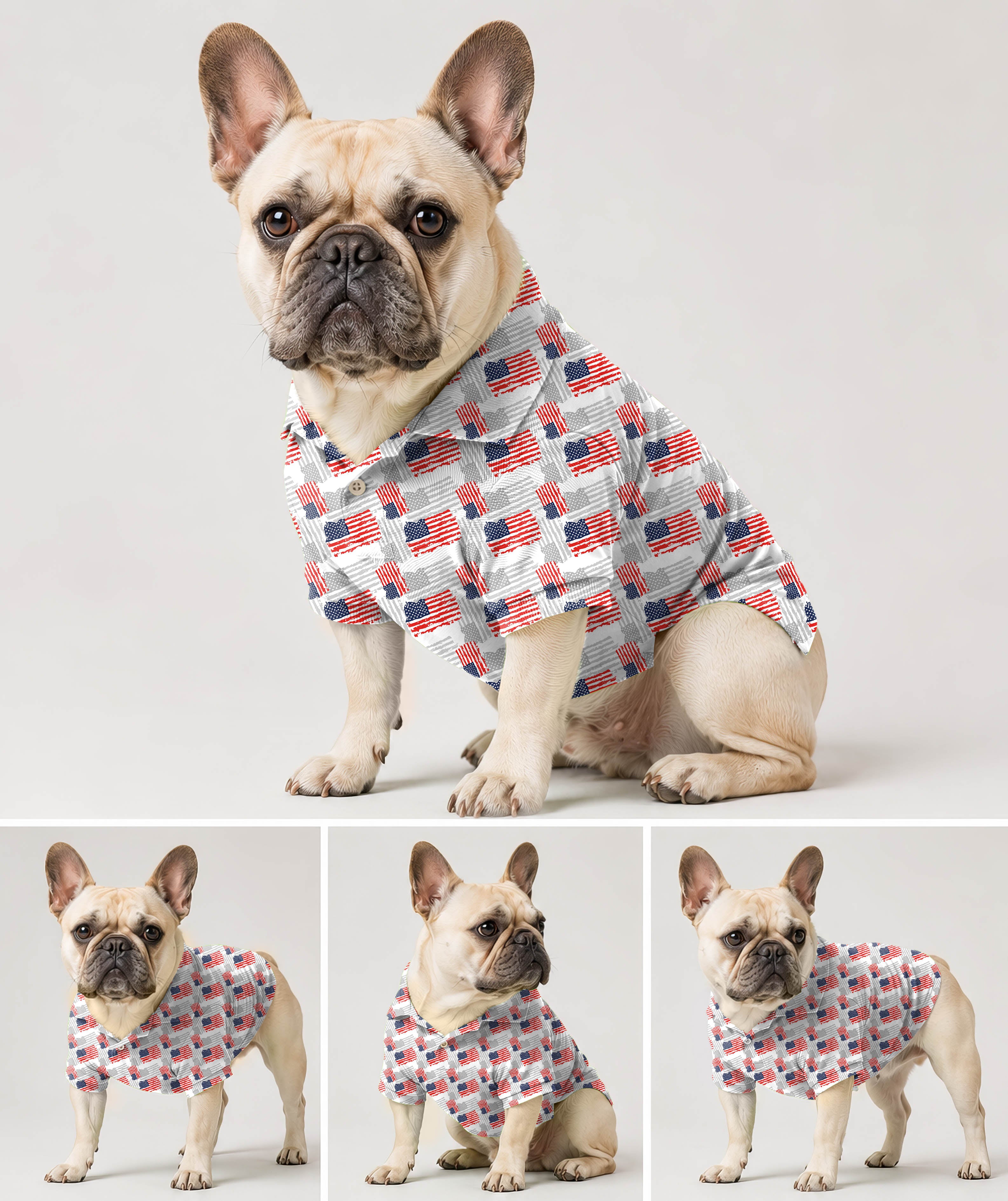 Dog's American flag Polo