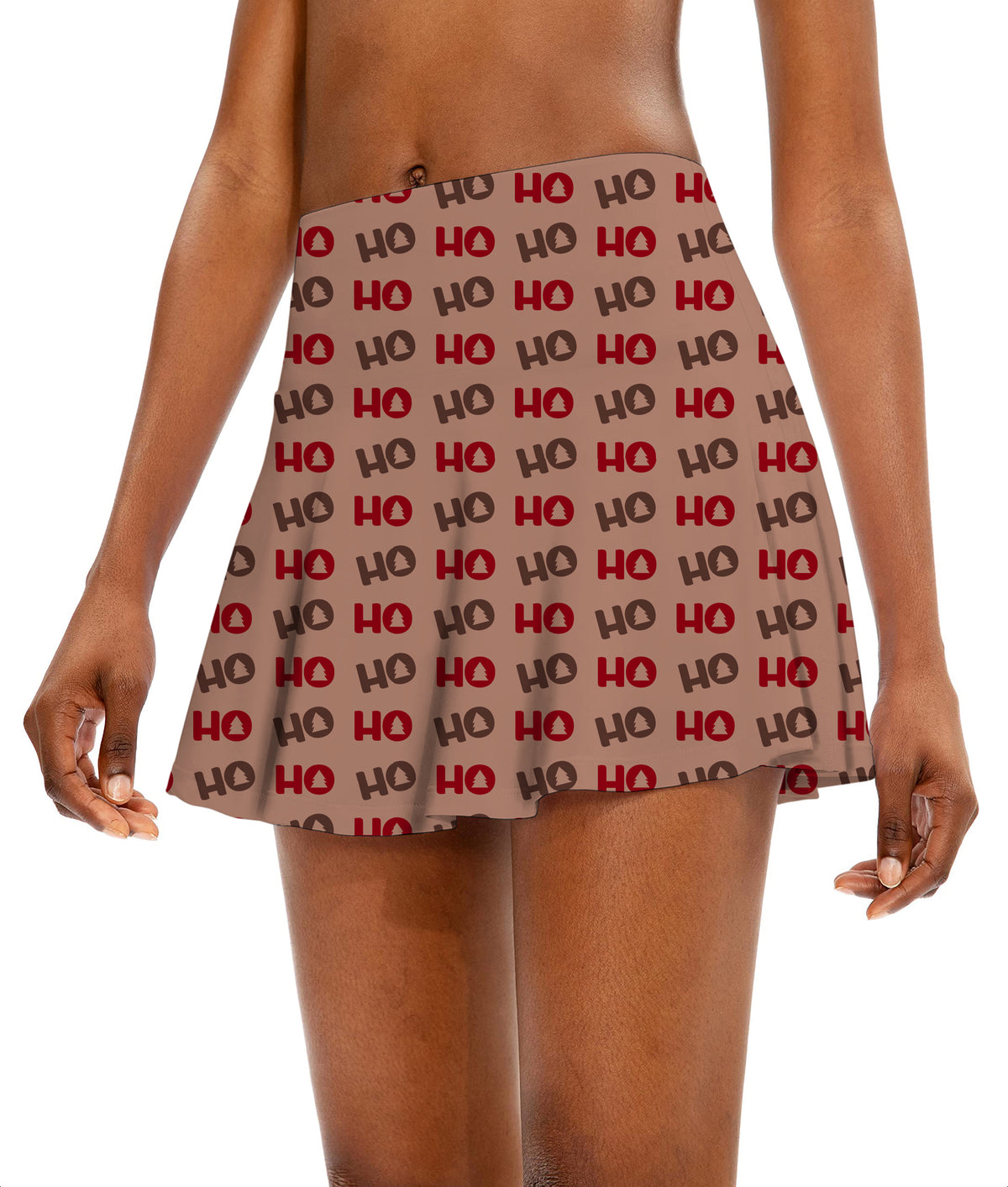 Christmas Tree HO Women's Athletic Golf Skorts Flared Skirts
