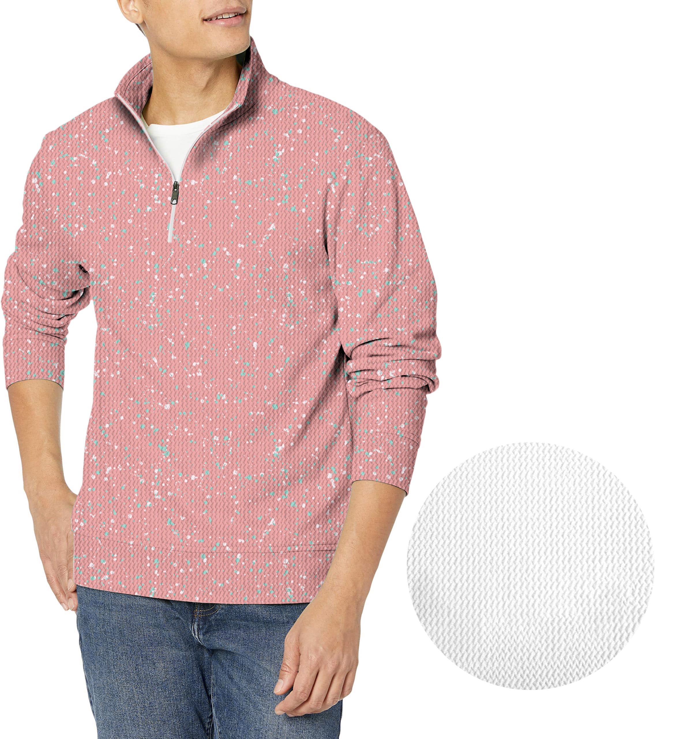 Paint Splatter-Men's Golf Waffle Zipper Pullover
