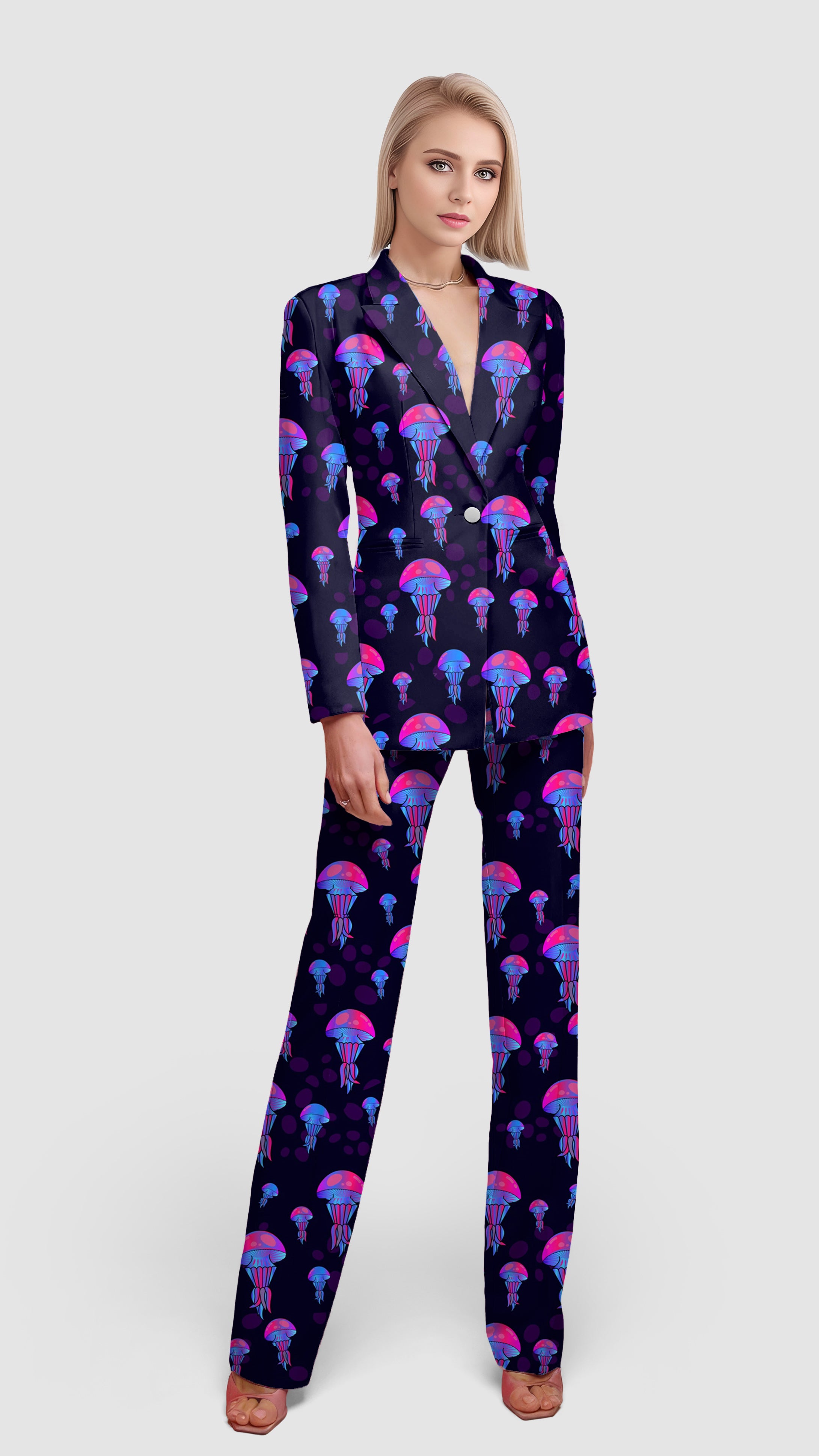 Electric Jelly-Women's Blazer Casual Work Office Blazer Suit set