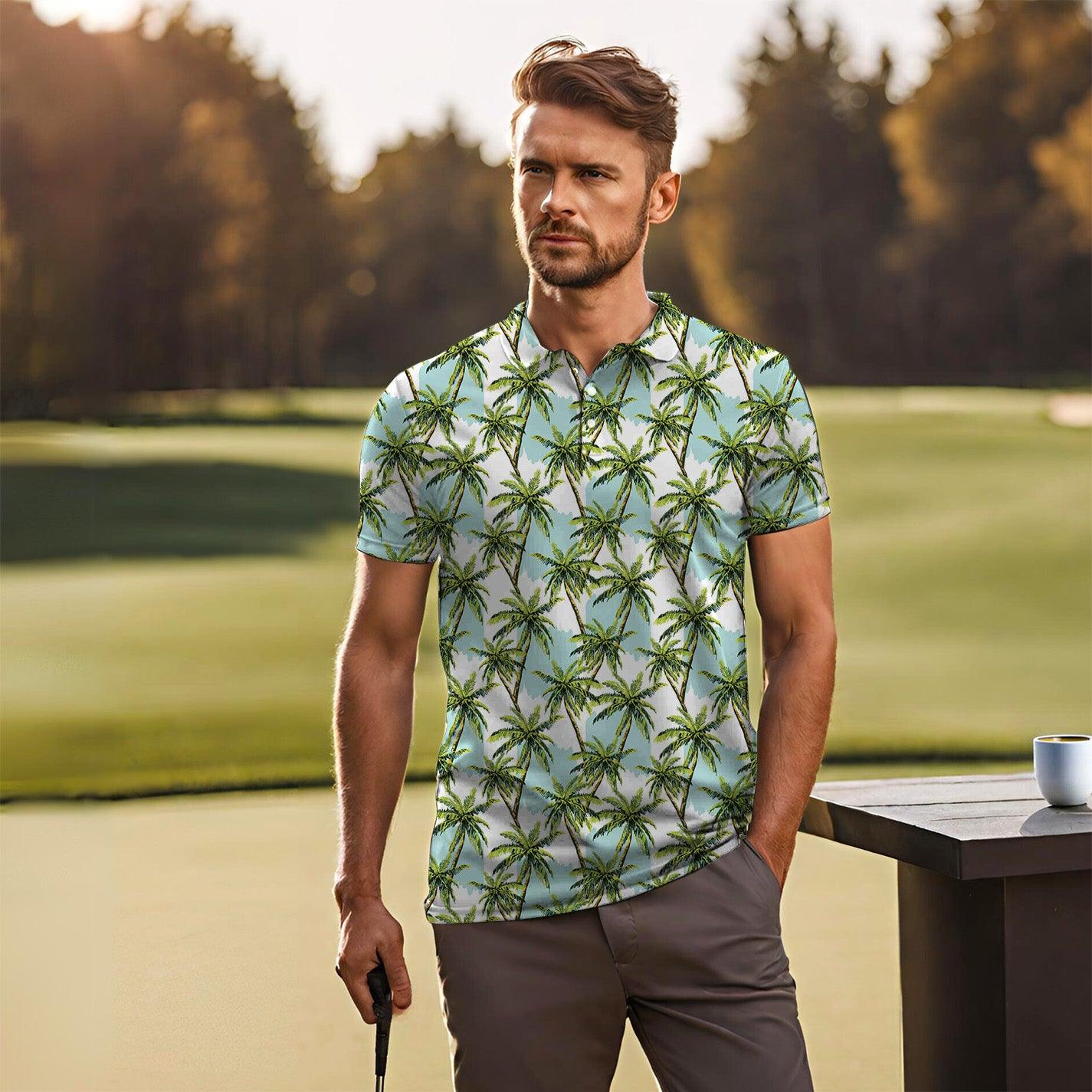 Palm tree mensgolf Polo