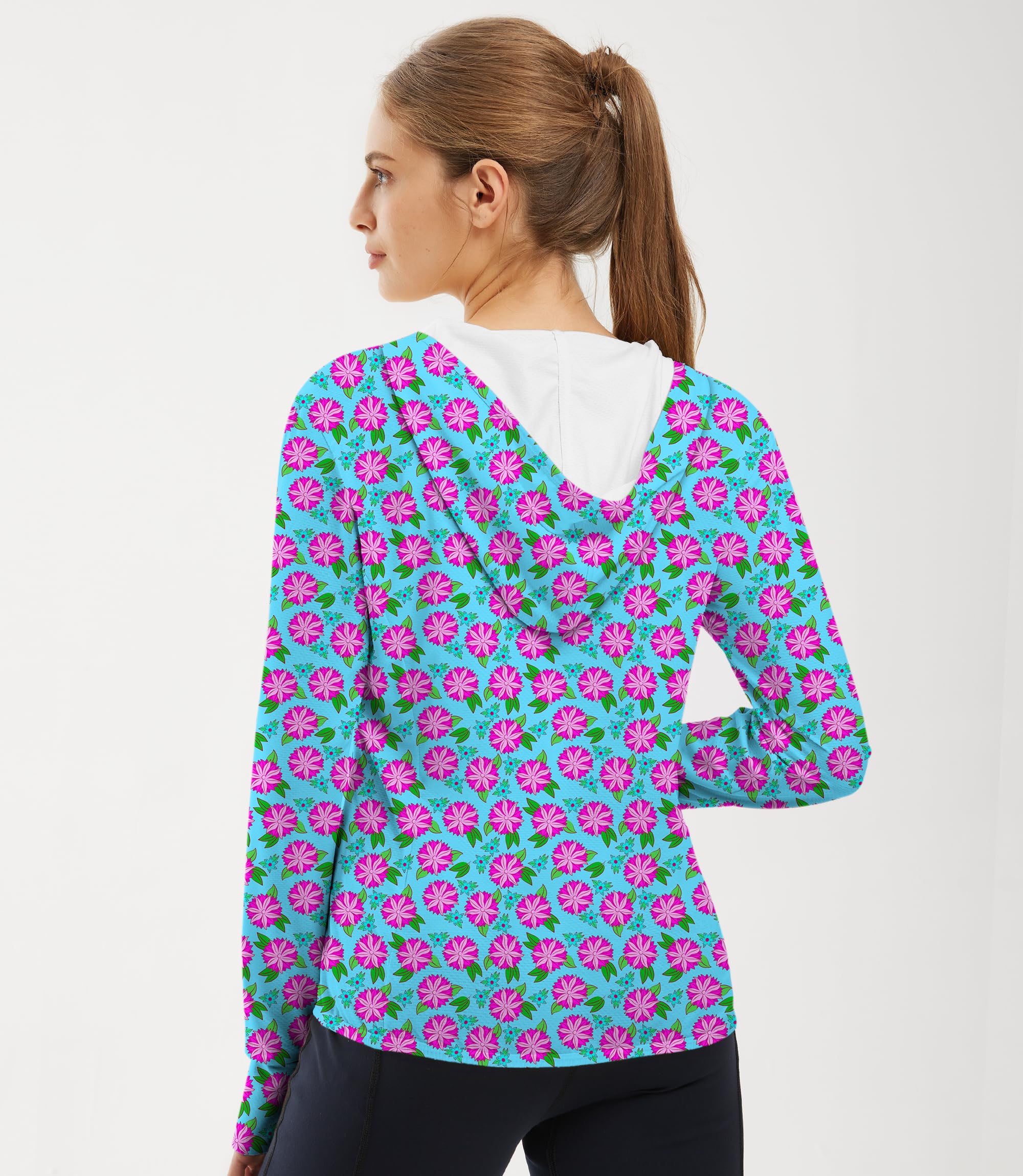 Women's Outdoor flower Golf Sun Protection Slim Fit zip hoodies