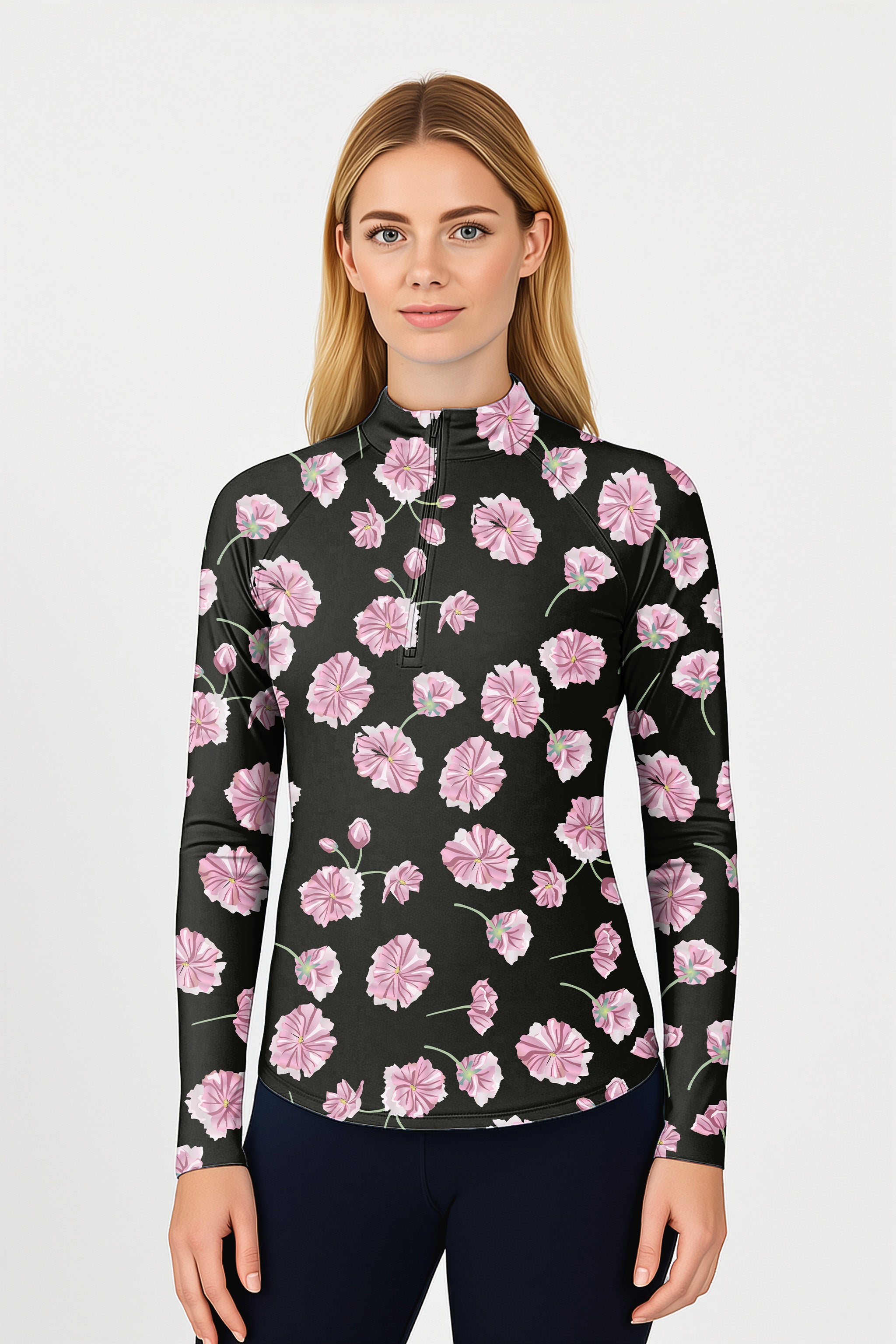 Flower  Women's Golf Active 3/4 Zip Top