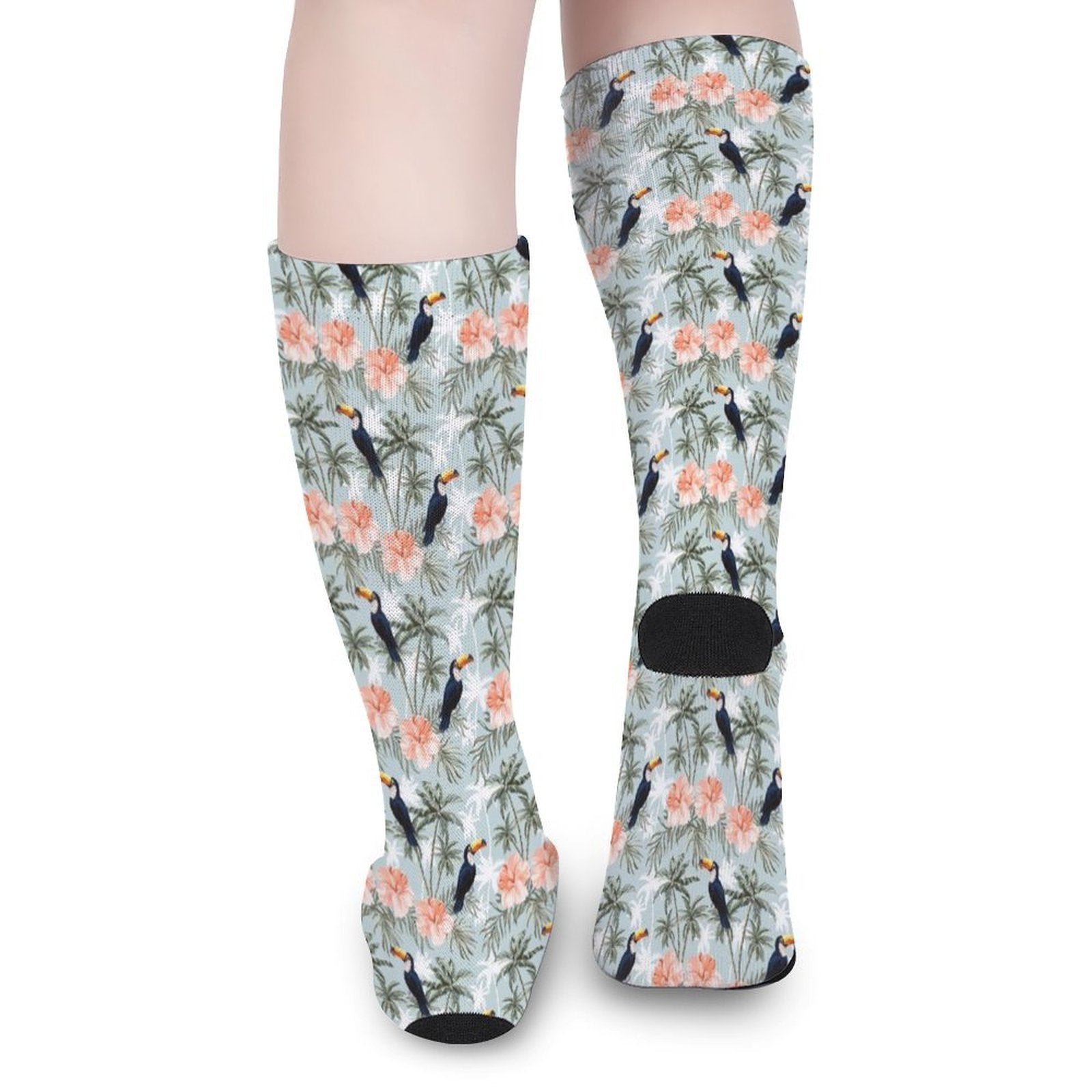 Toucan tropical flower Prined socks Gifts for Men Women