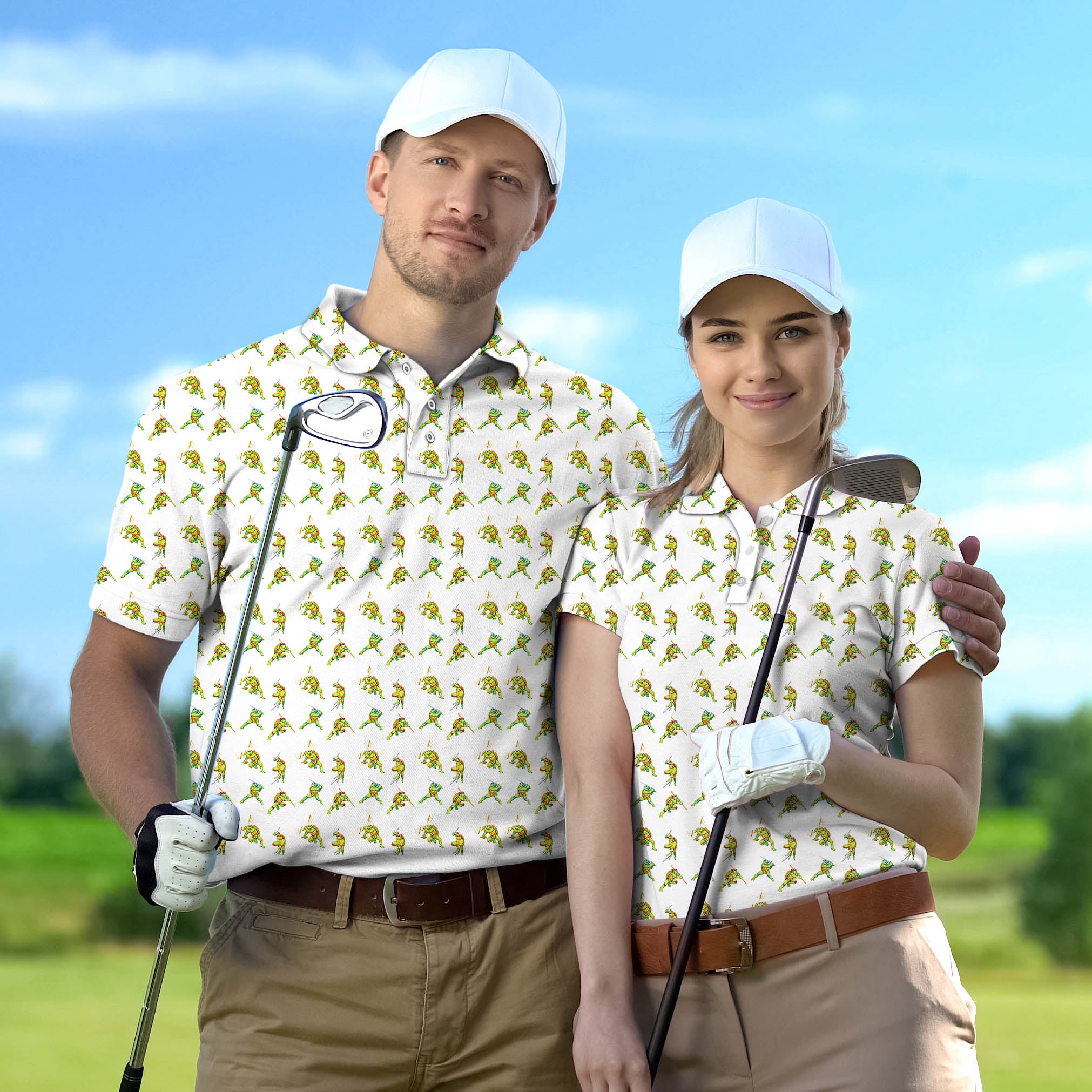 Golf Polo Couple Family set TMNT - COWABUNGA CLASSIC