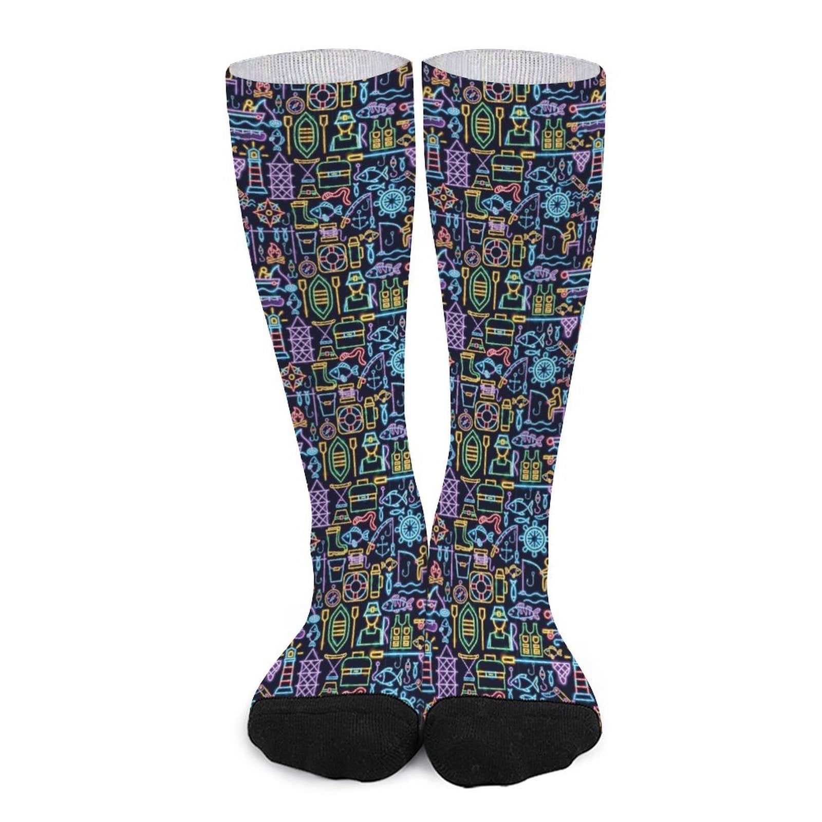 Neon Fisherman Prined socks Gifts for Men Women
