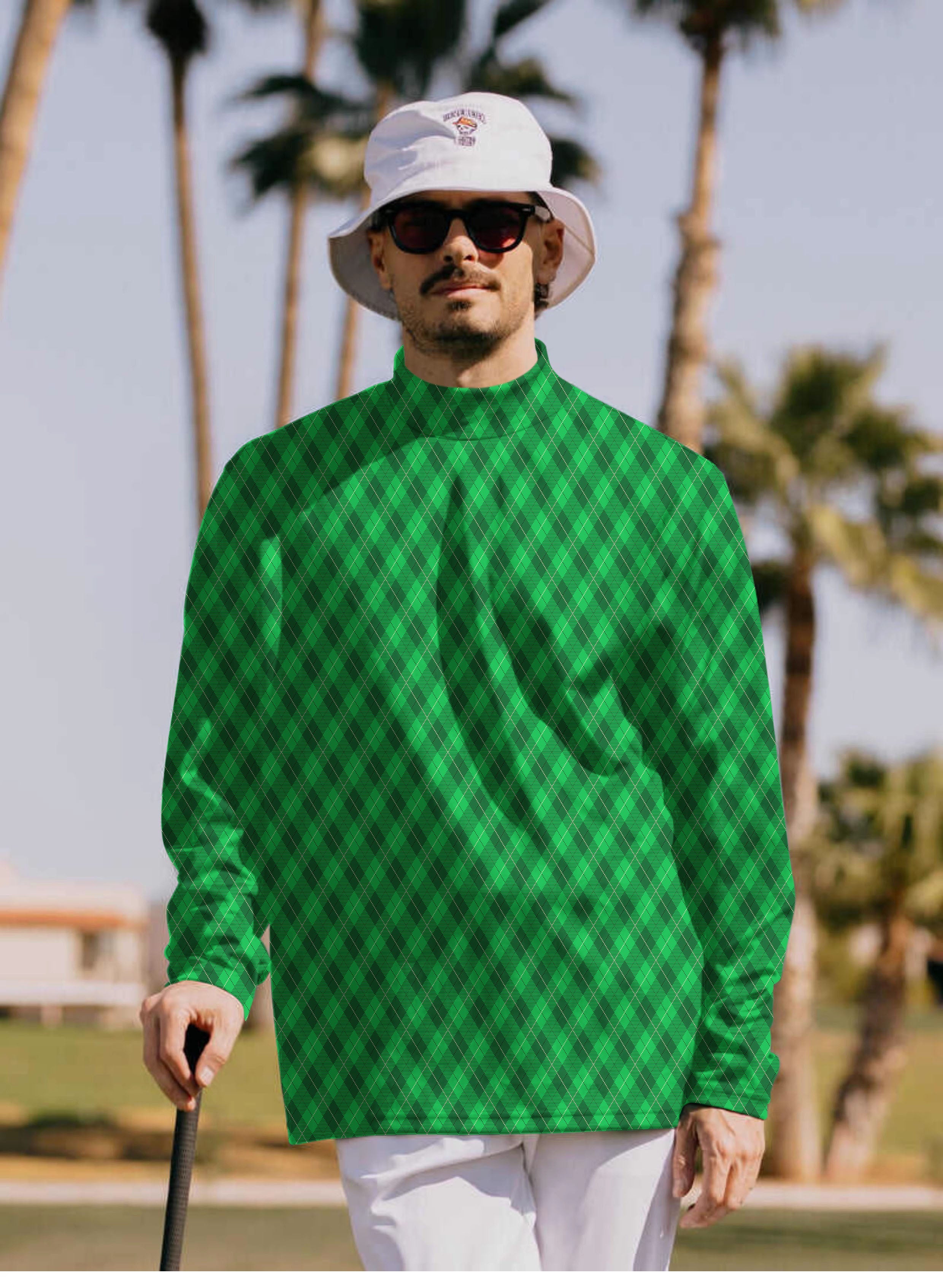 Men's St. Patrick's Day Pullover High neck Long/Short sleeve T-Shirt