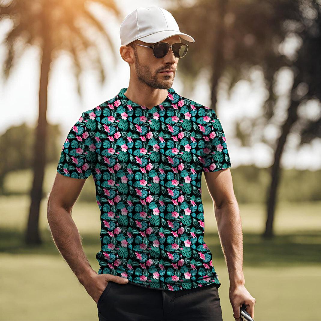 Men's Tropic Floral golf polo