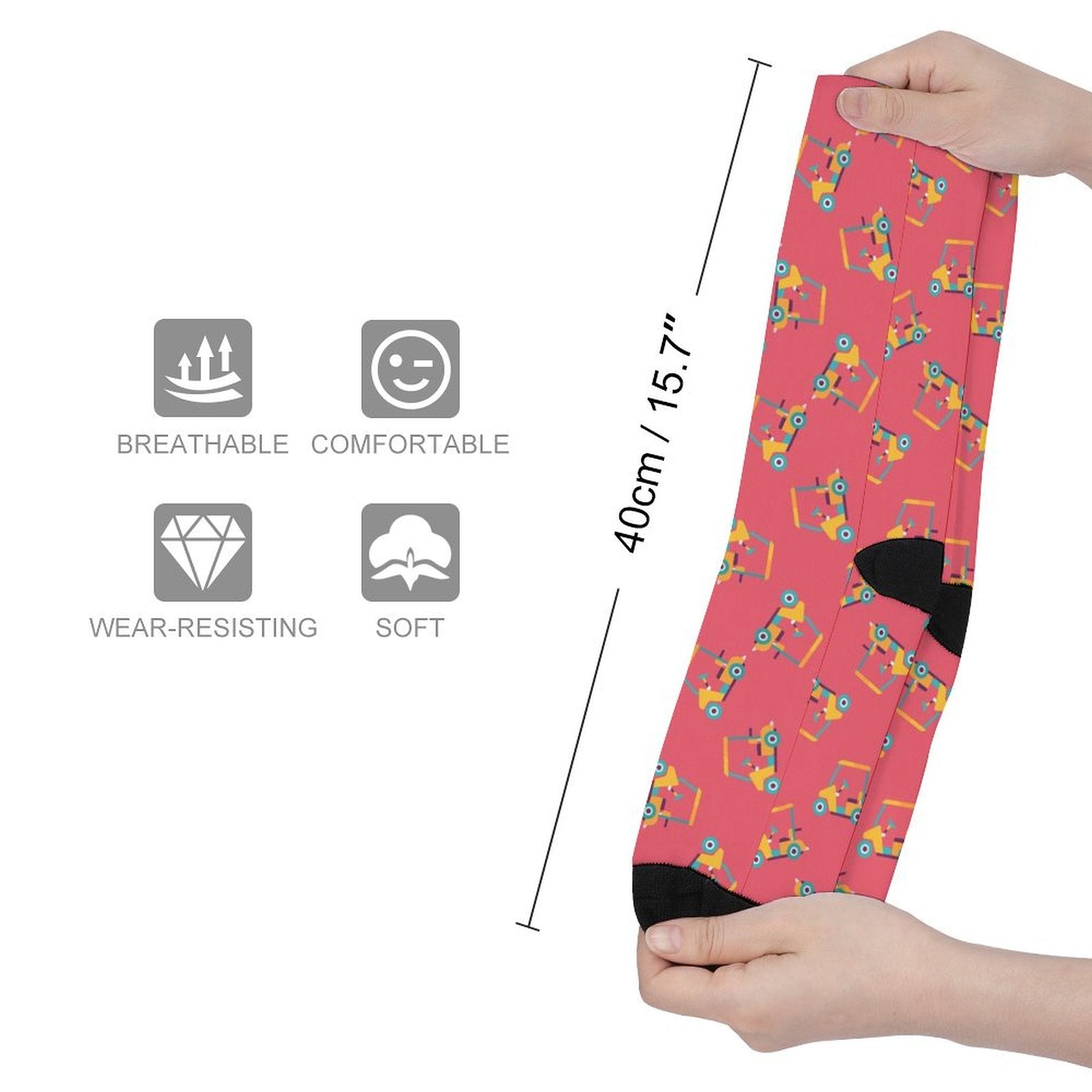 Cart Cruising Prined socks Gifts for Men Women