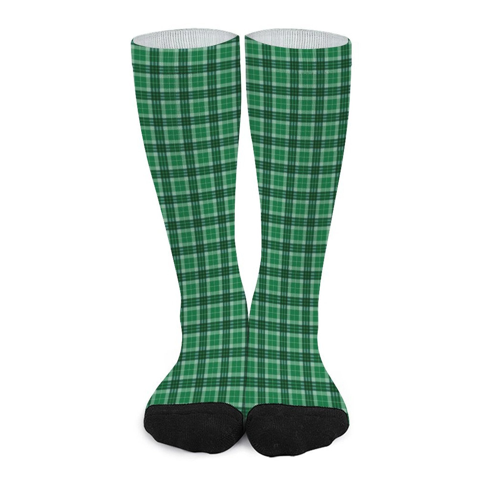 Green grid Prined socks Gifts for Men Women