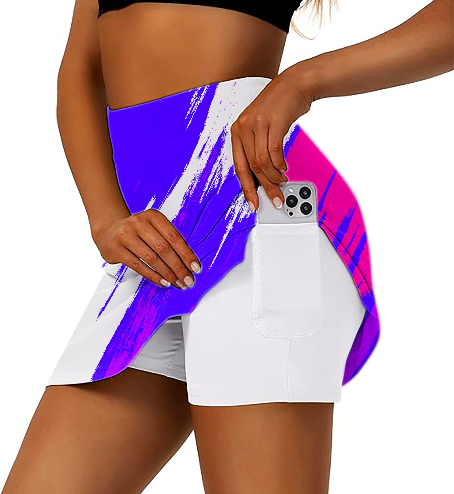 blue purple pink sport Team Women's Athletic Golf Skorts Flared Skirts