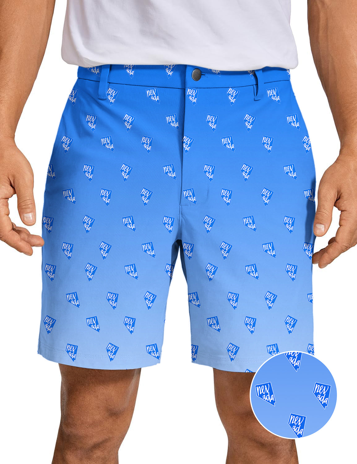 Men's Blue Nevada Golf Shorts