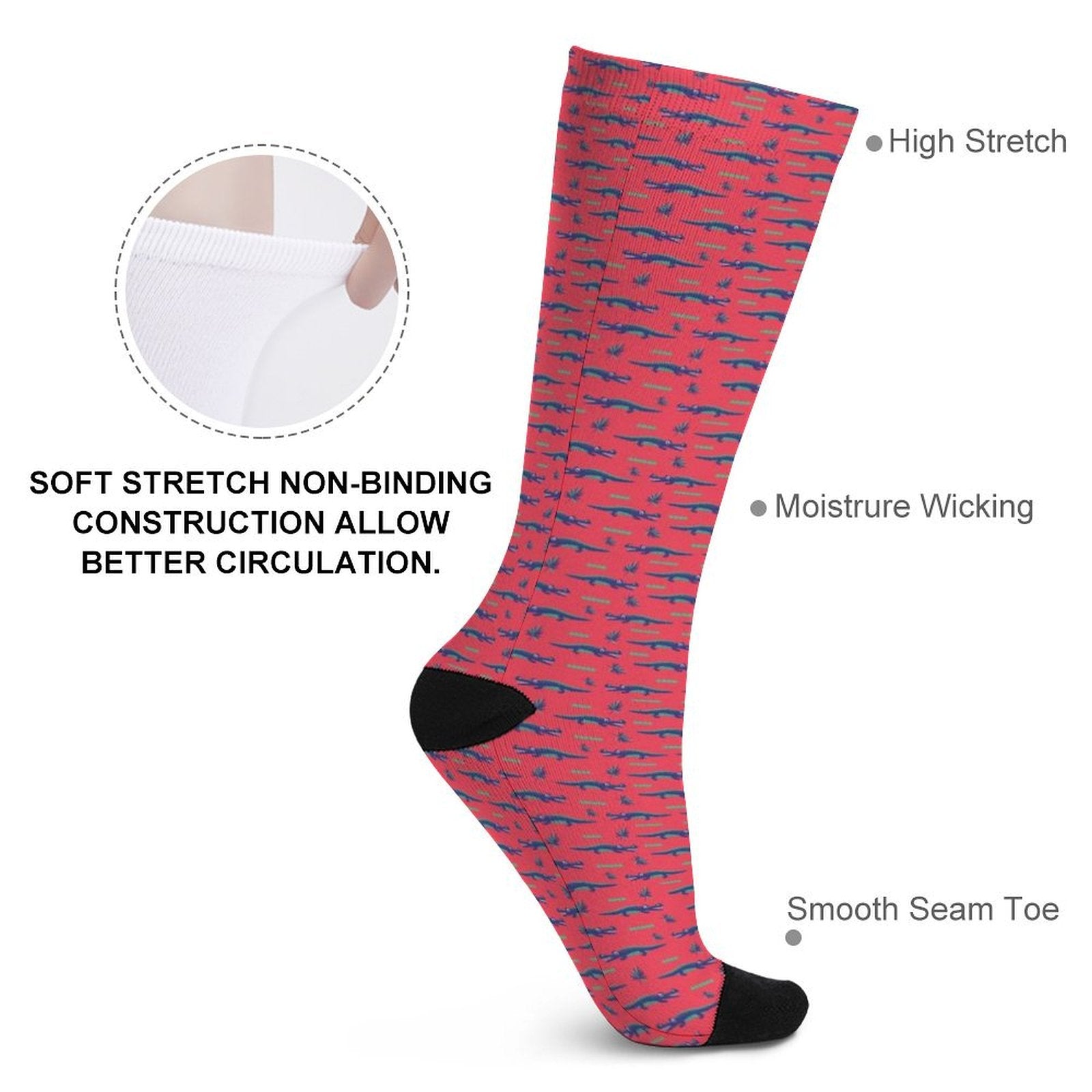 Alligator's Got My Ball Prined socks Gifts for Men Women