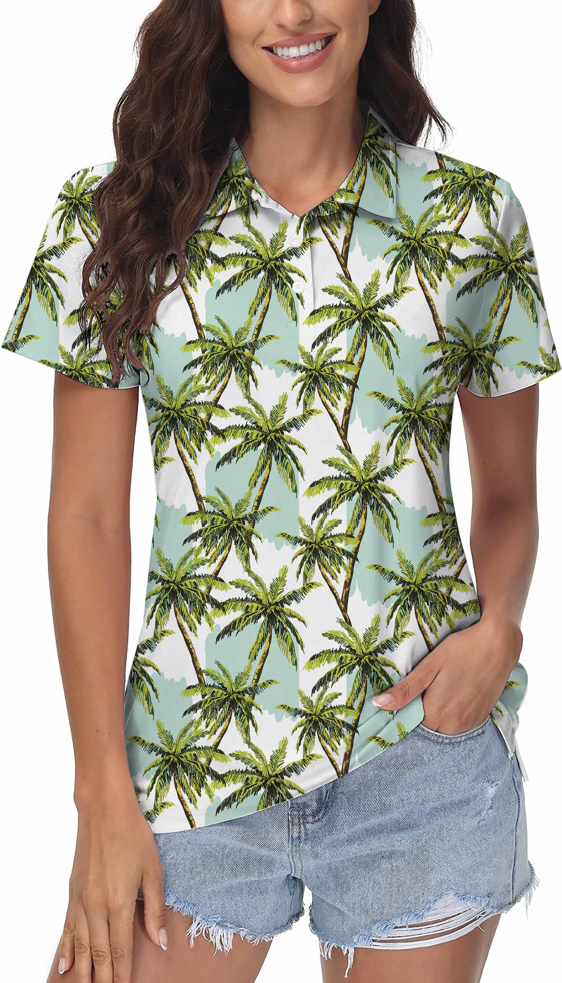 Palm tree Women's Golf Polo