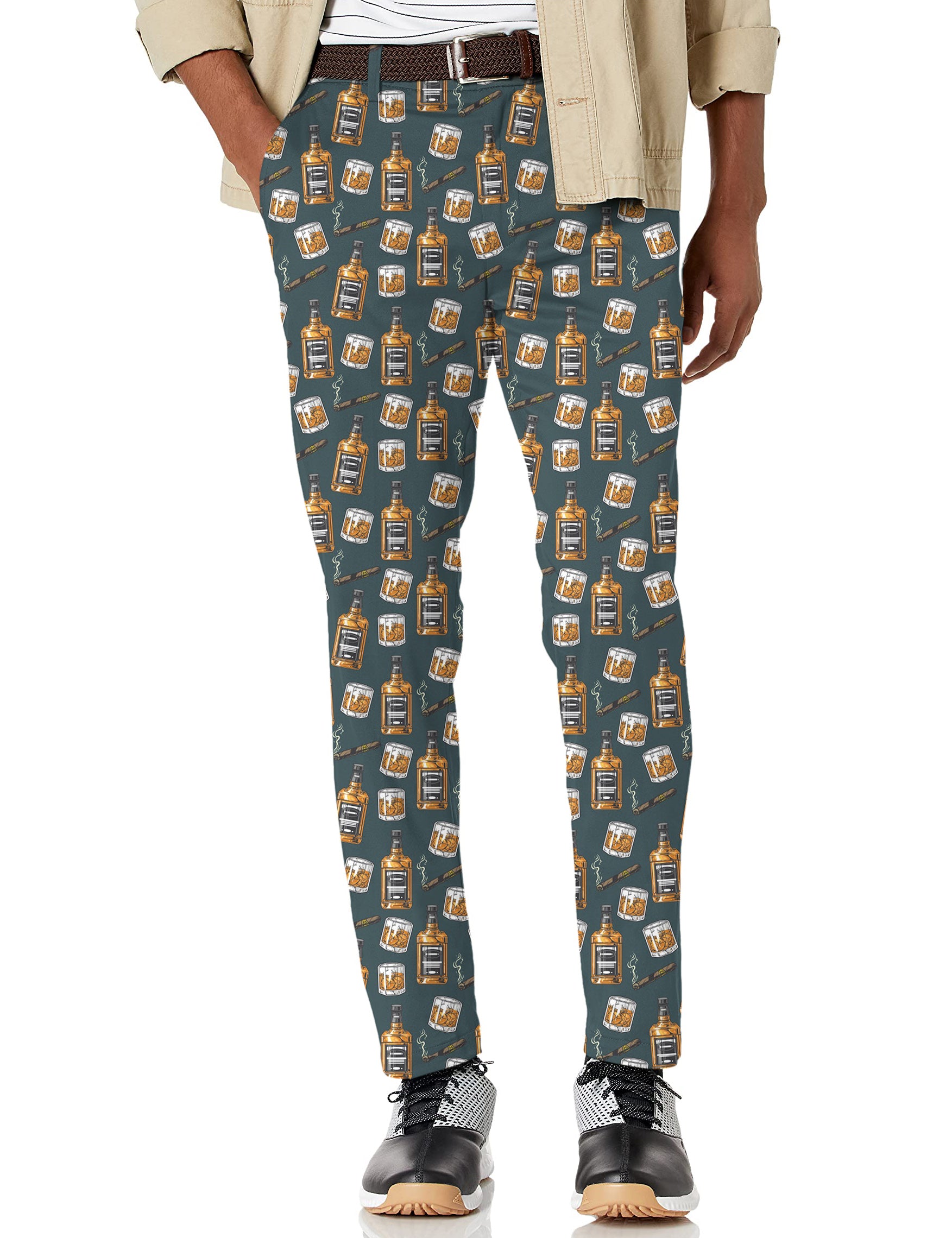 Men's WHISKEY CIGARS Stretch Golf Pants