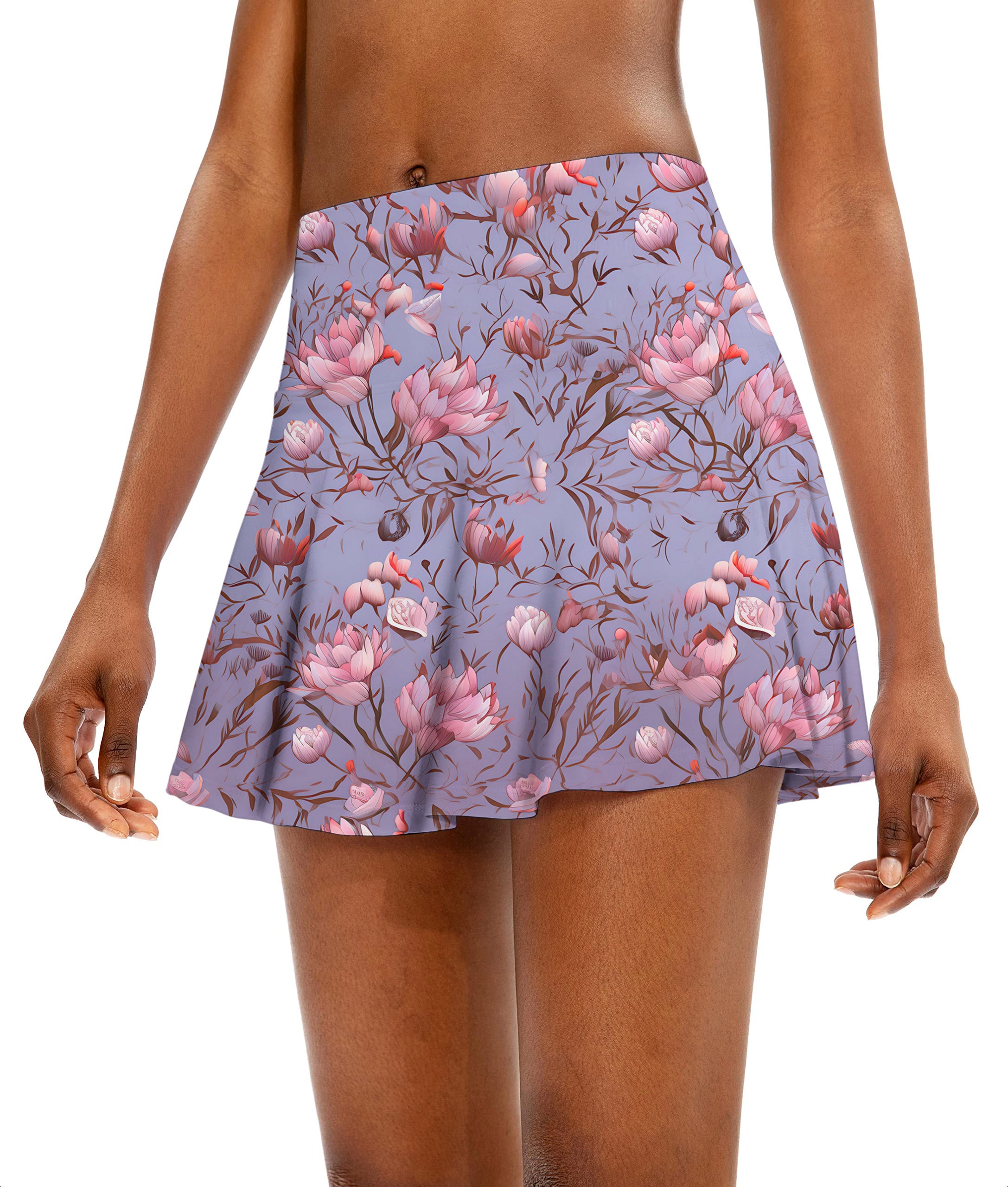 Cherry blossoms Women's Athletic Golf Skorts Flared Skirts