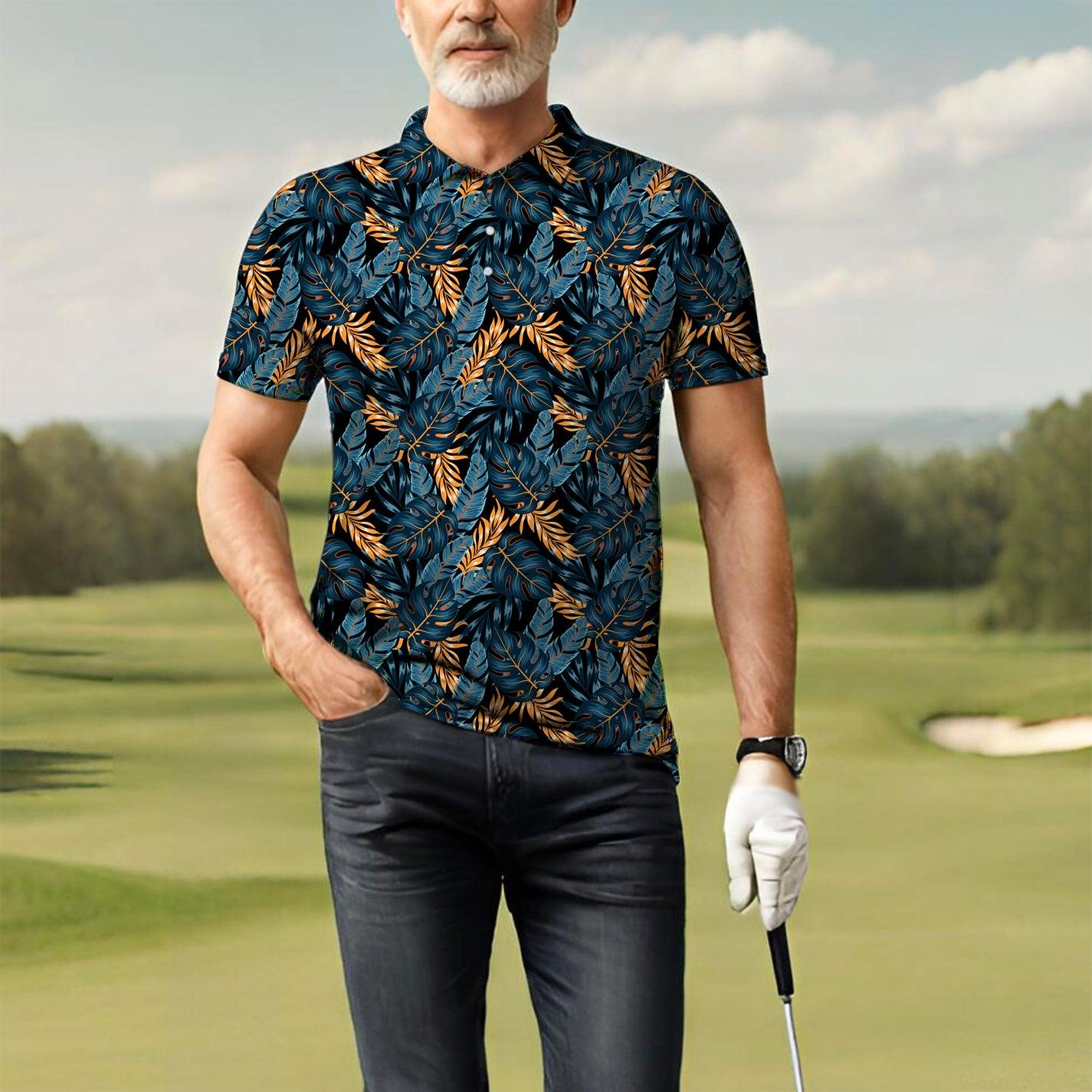 Blue leaves Polo -Golf Polo