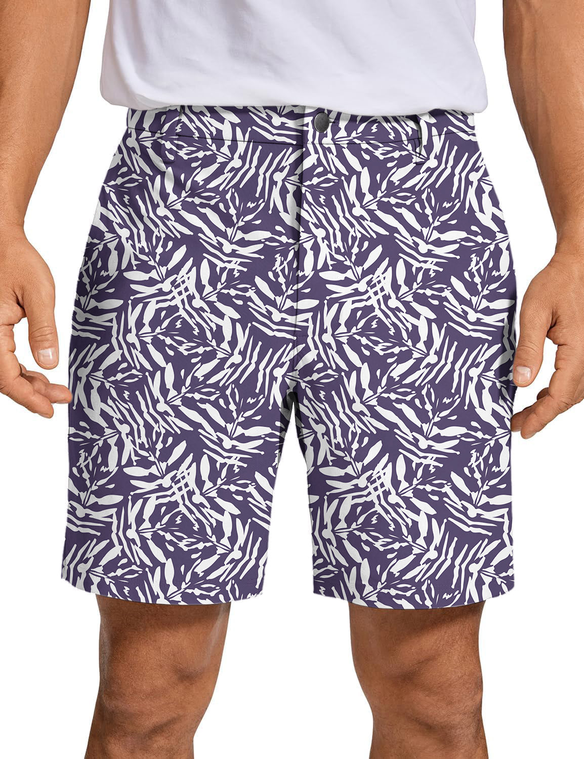 Men abstract Navy Golf Shorts