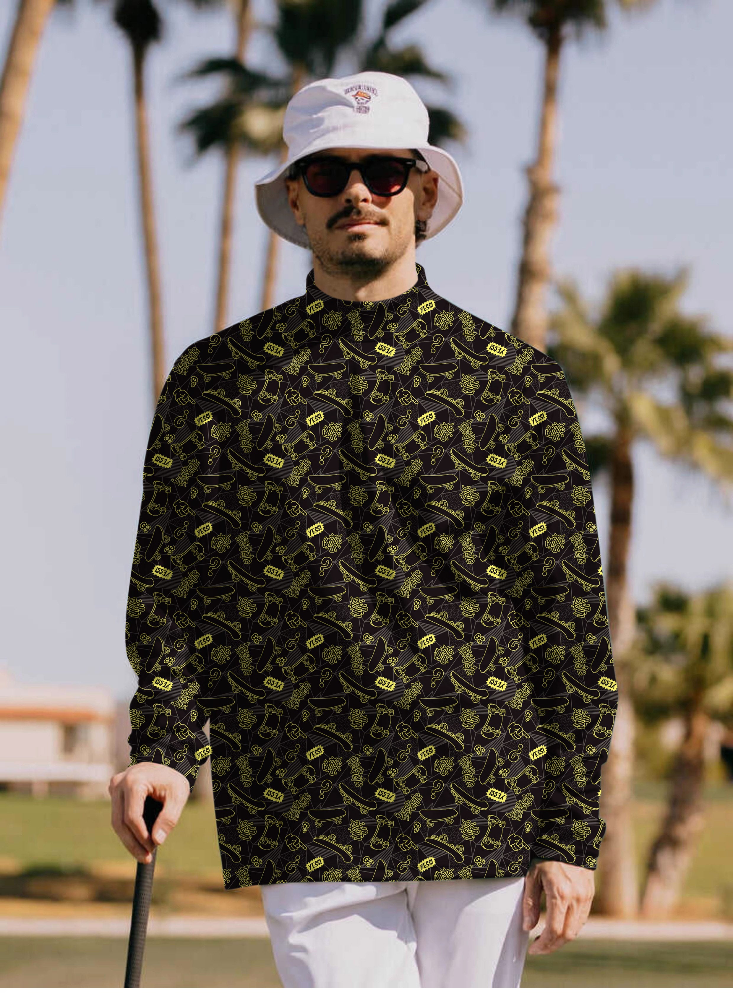 Men's Yessi Pullover High neck Long/Short sleeve T-Shirt