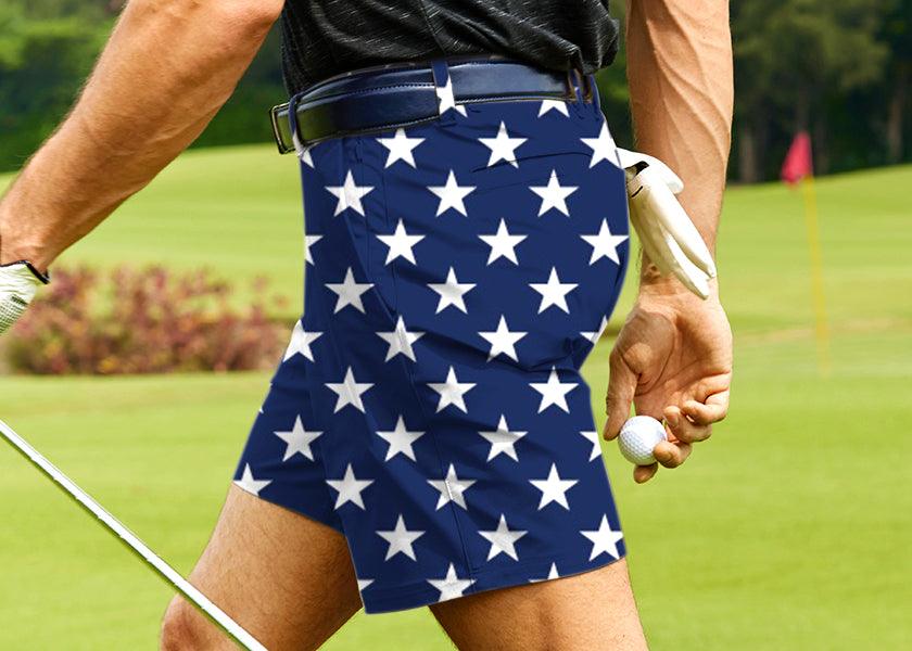 Men Proud Stars Golf Shorts