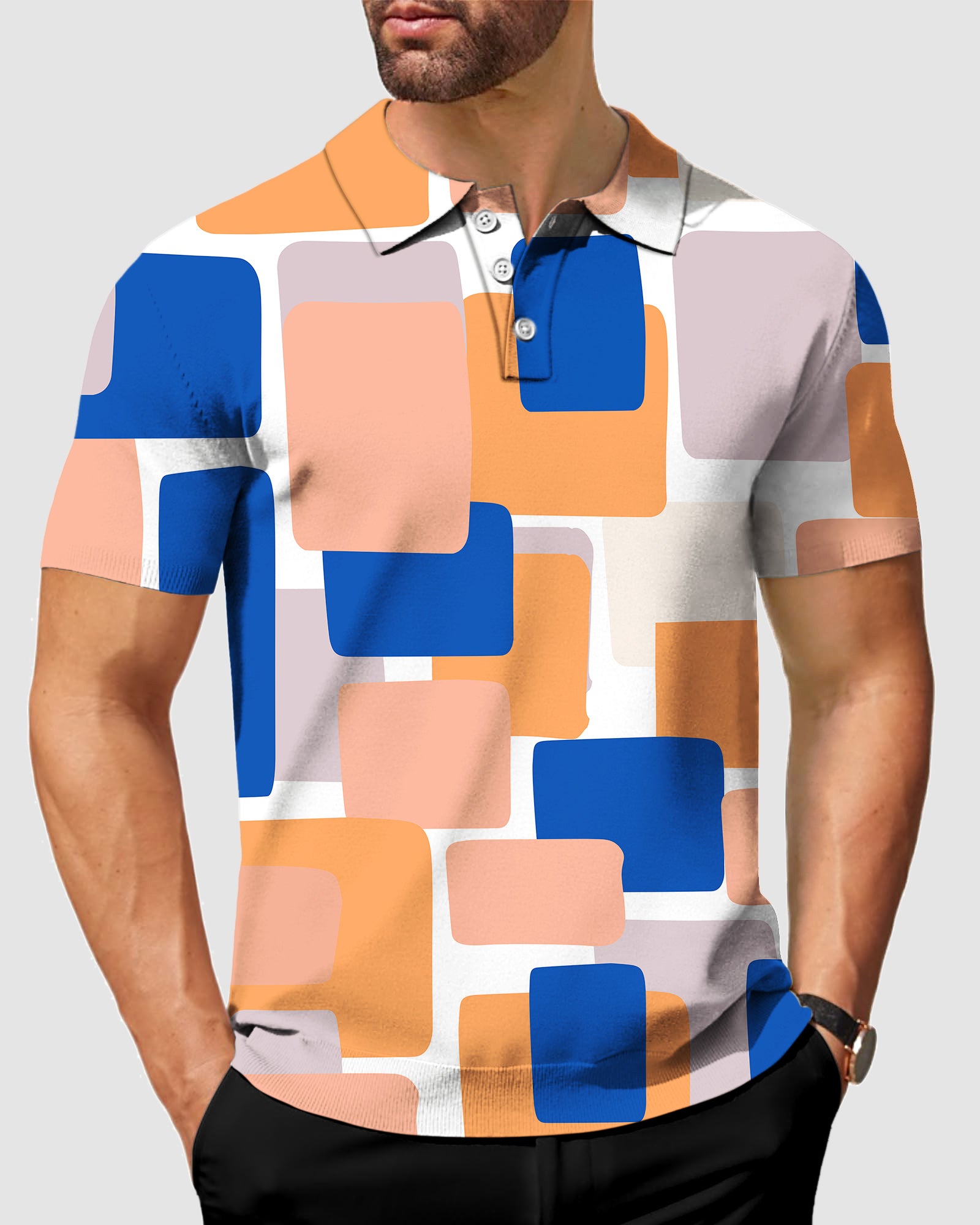 Men's Mosaic golf polo