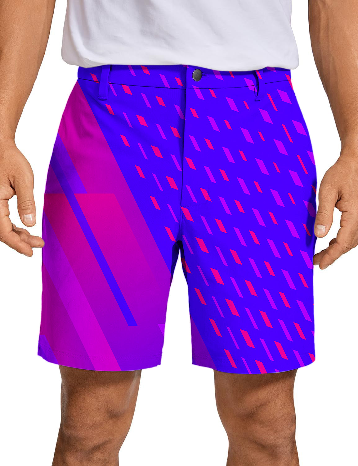 Men blue purple pink sport Team Golf Shorts