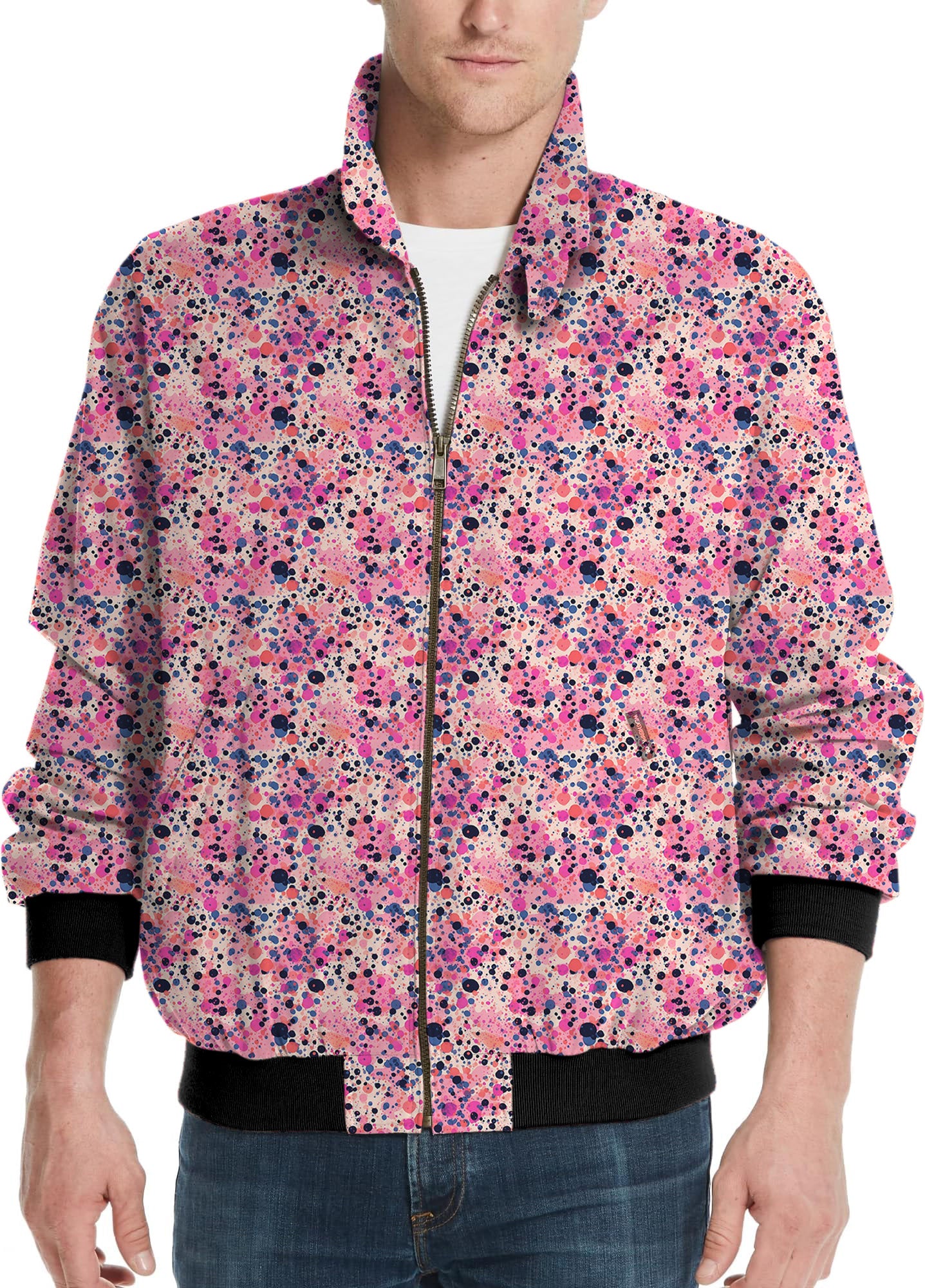 Fuchsia Fusion-Men's Golf Windbreaker Light Jacket