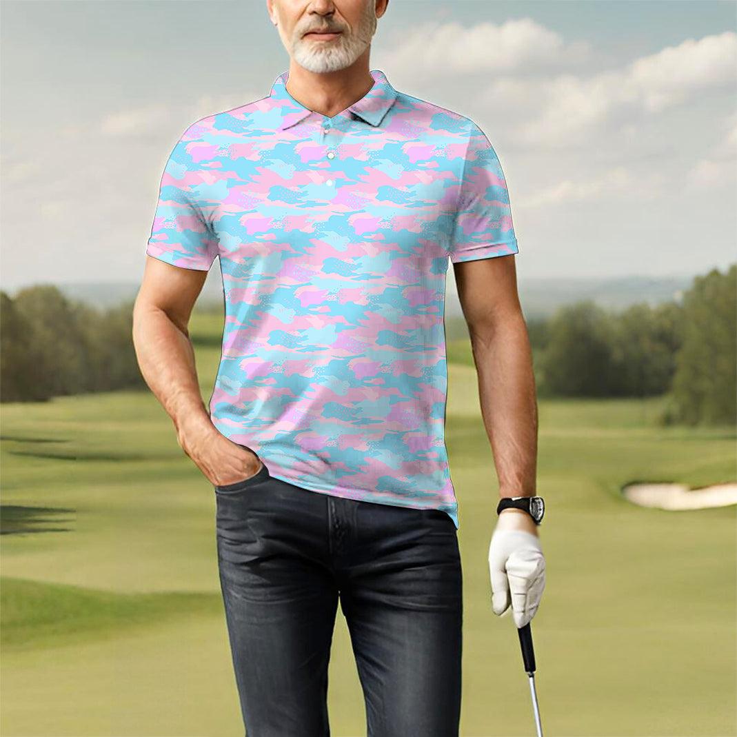 Men's Pastel Camo golf polo