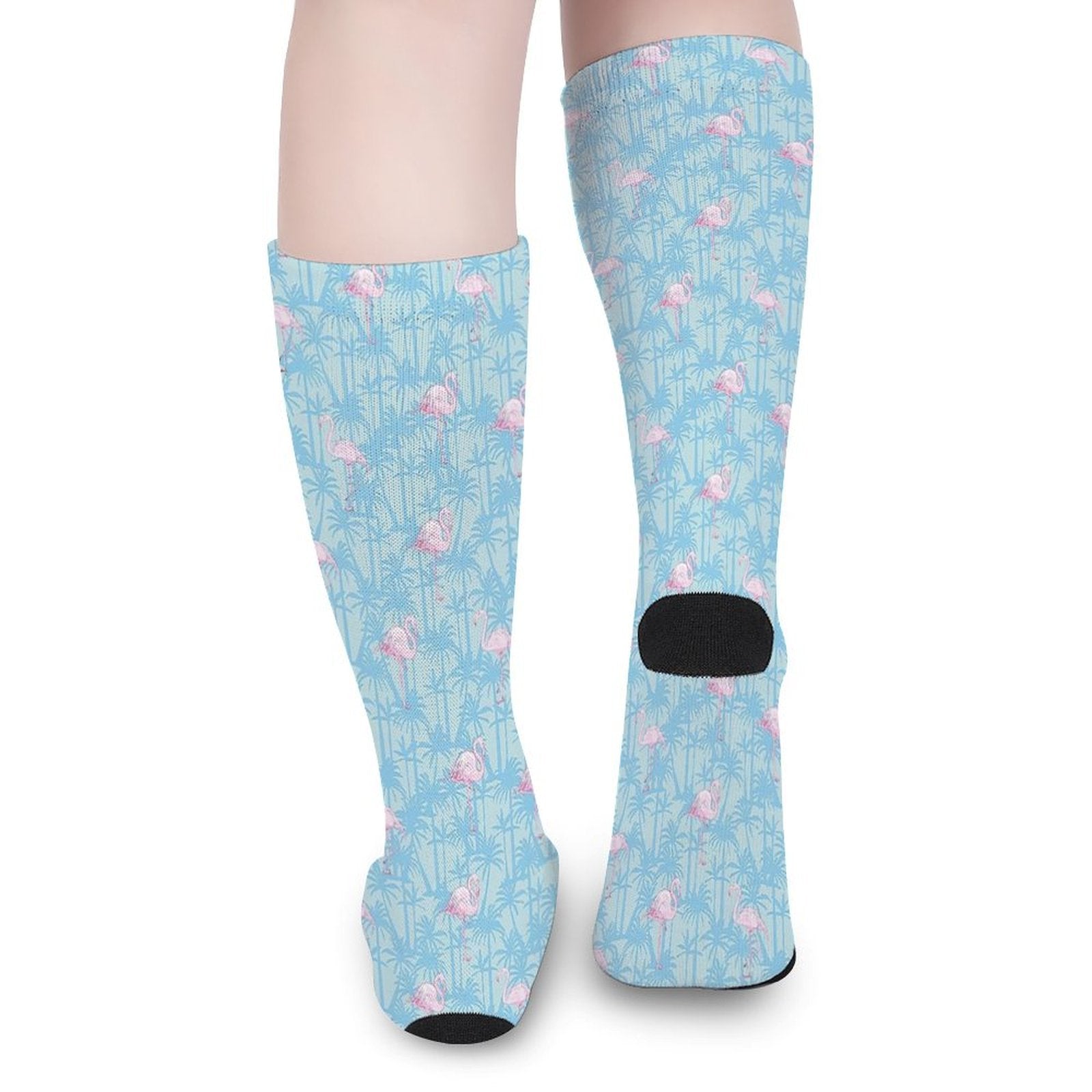 A pale pink flamingo Prined socks Gifts for Men Women