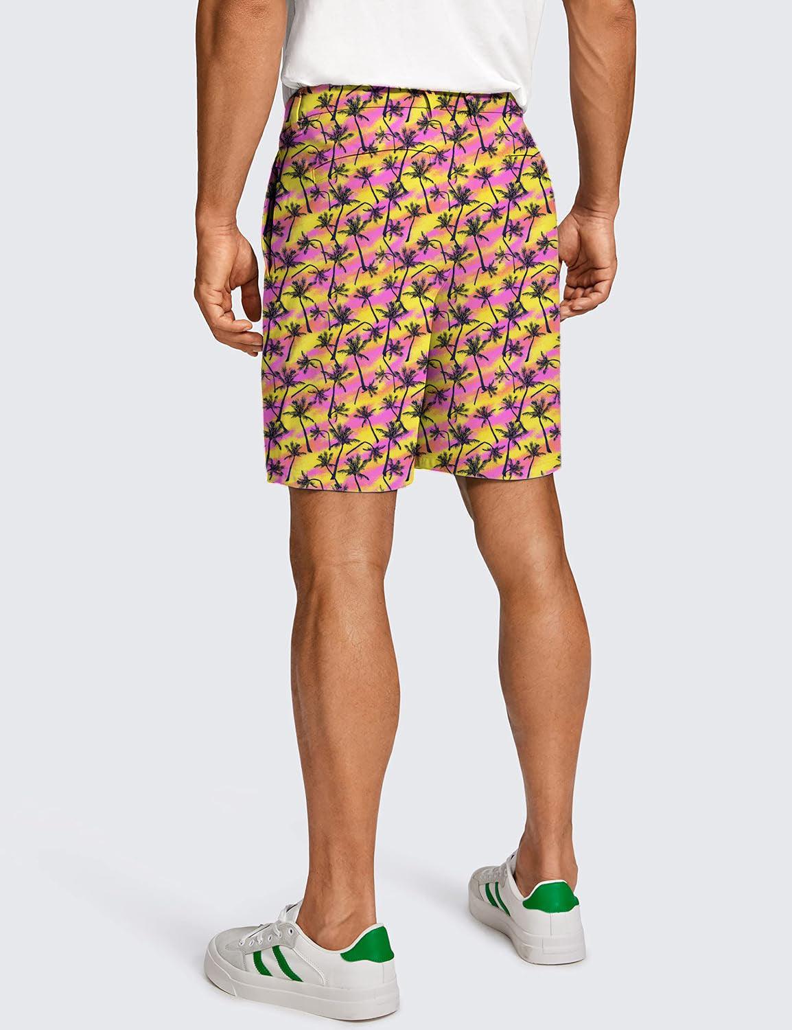 Men Groovy Palms Golf Shorts