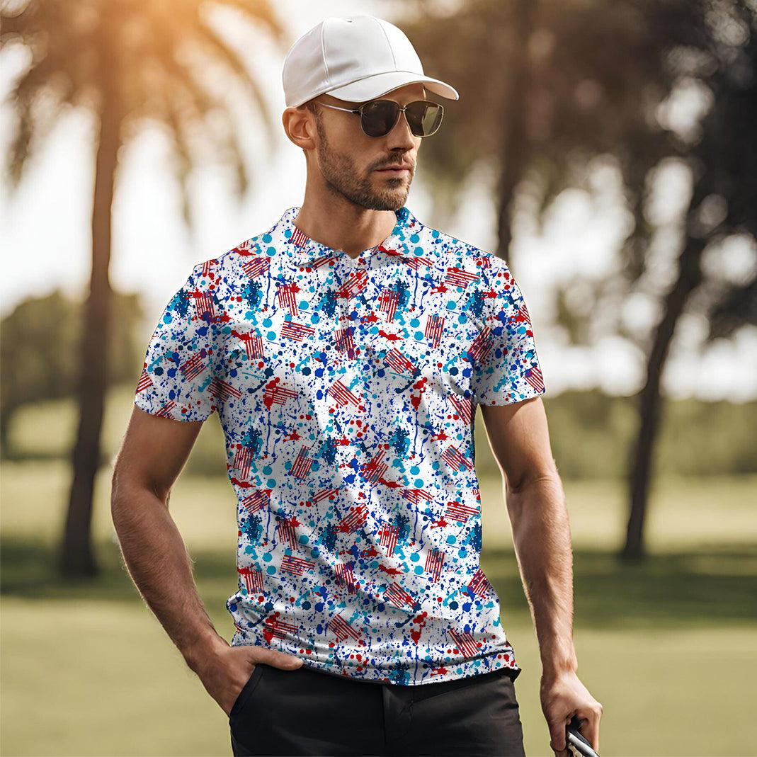 Men's graffiti golf polo