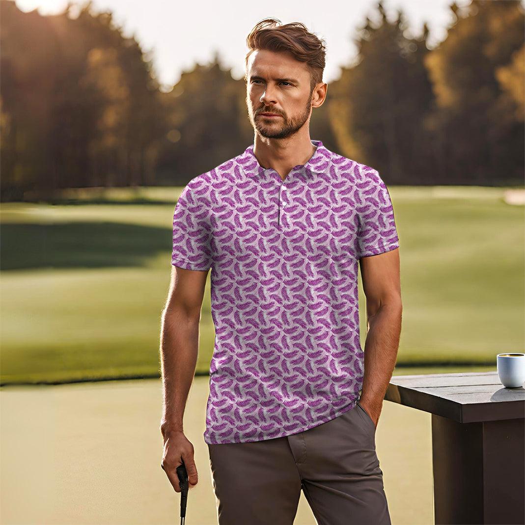 Men's Purple Palms golf polo