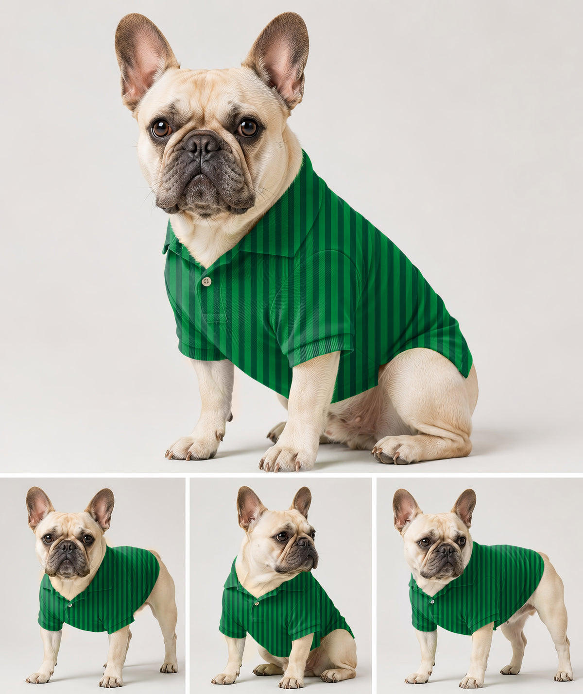 Dog's Vertical stripes on a watermelon Golf Polo
