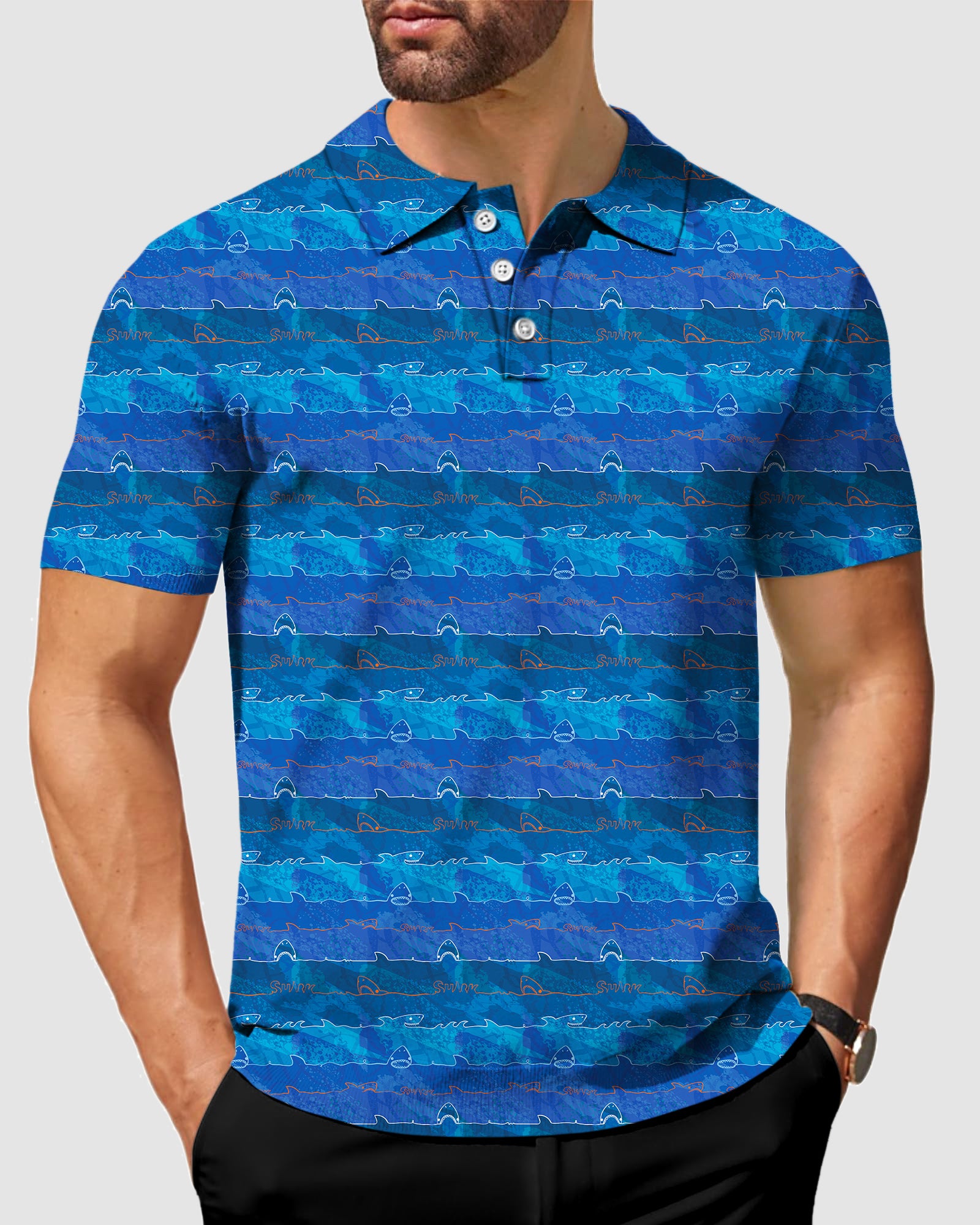 Men's shark Polo