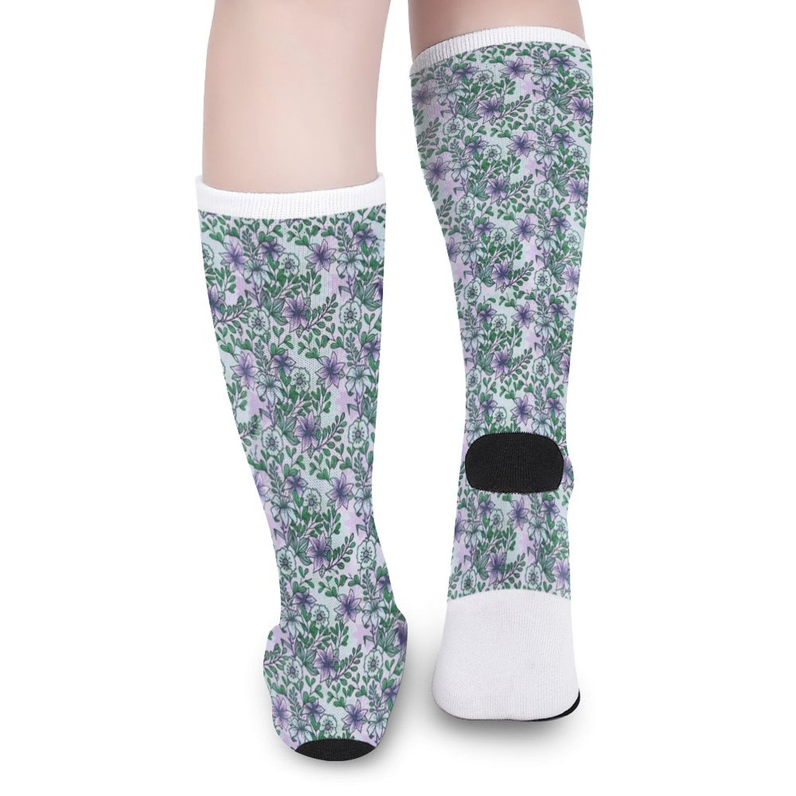 Purple flowers Prined socks Gifts for Men Women
