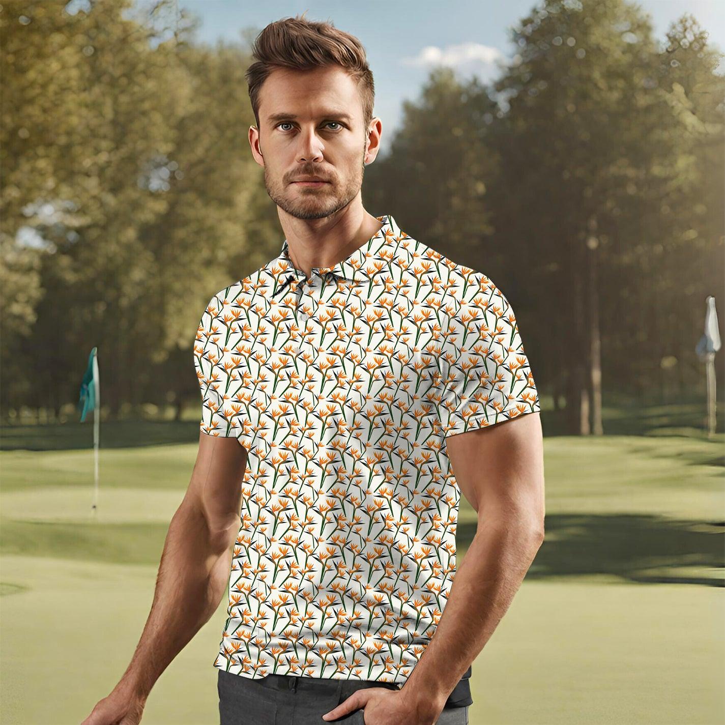 Birds of Paradise Men Golf Polo