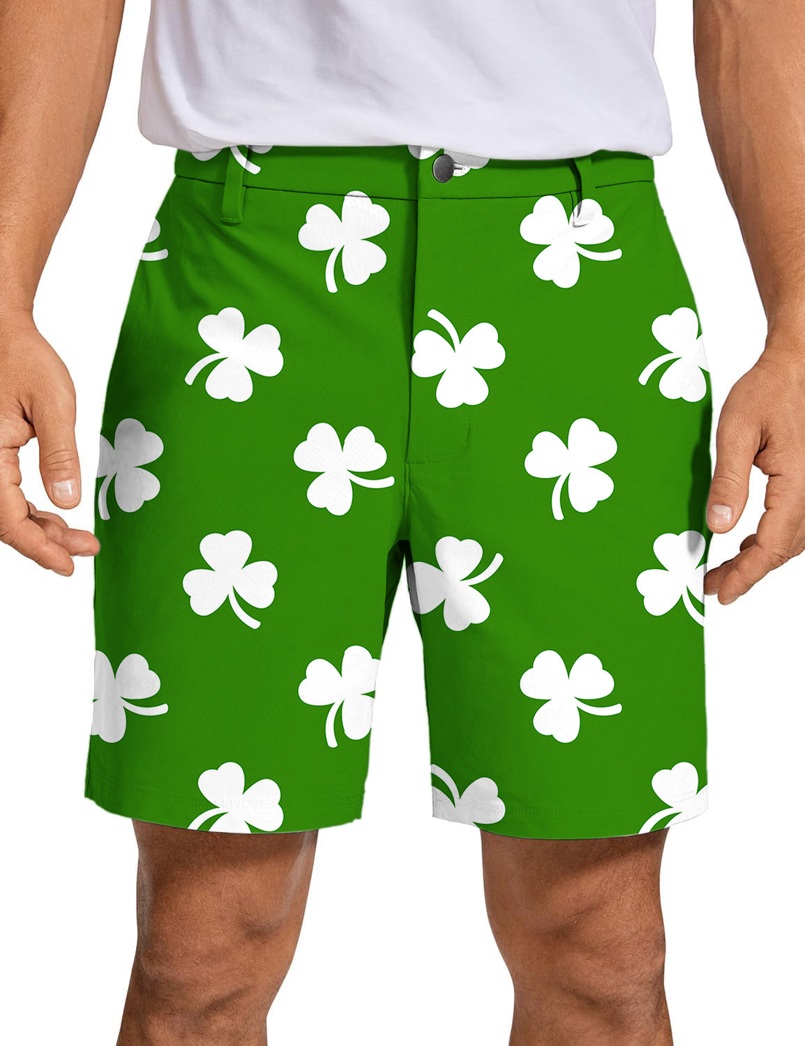 Men Leaf clover St. Patrick's Day Golf Shorts