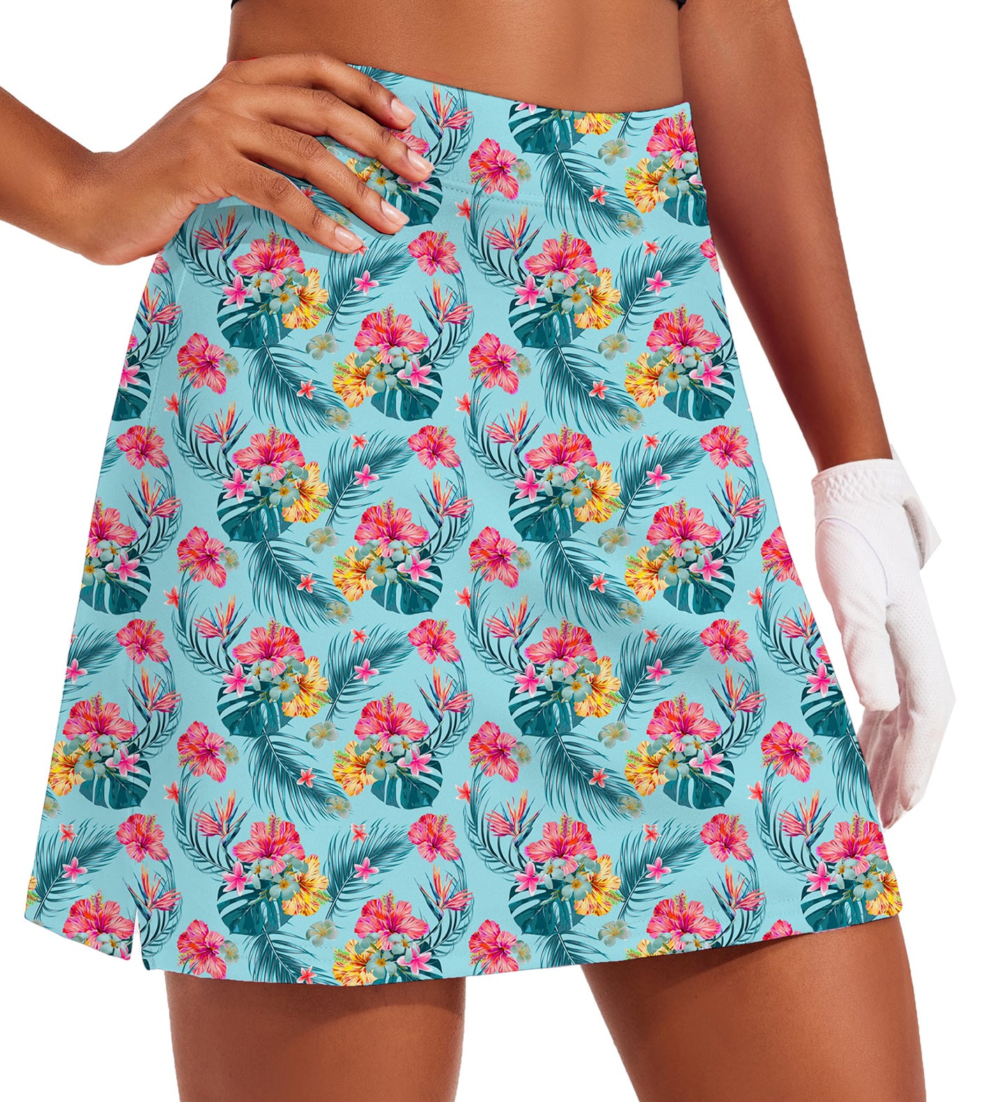 Women's Tropics Golf Skirts Inner Shorts Pocket