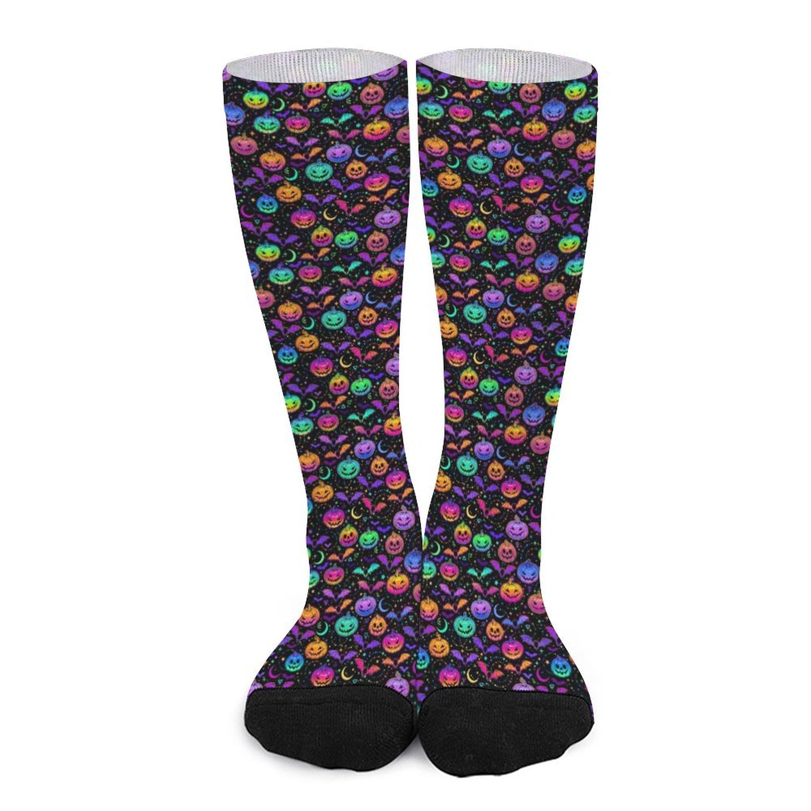 Neon Halloween Pumpkin Prined socks Gifts for Men Women