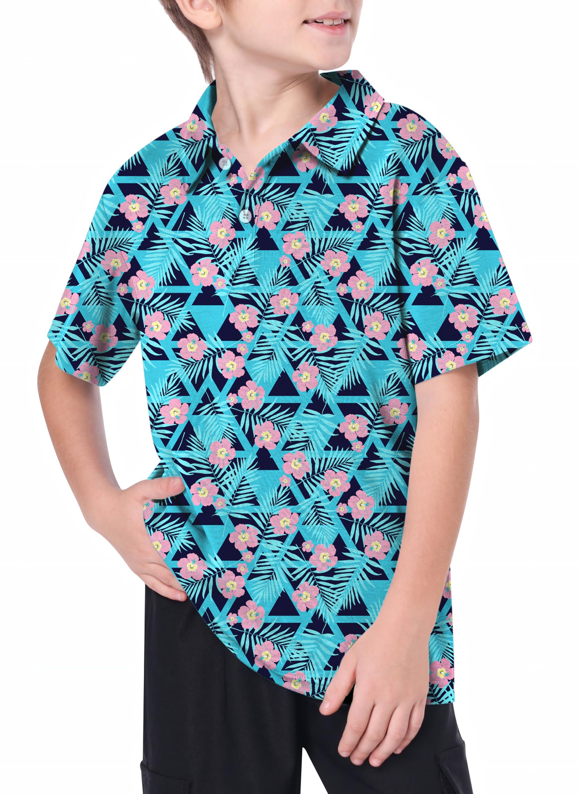 Youth Tropical Bloom Golf Polo