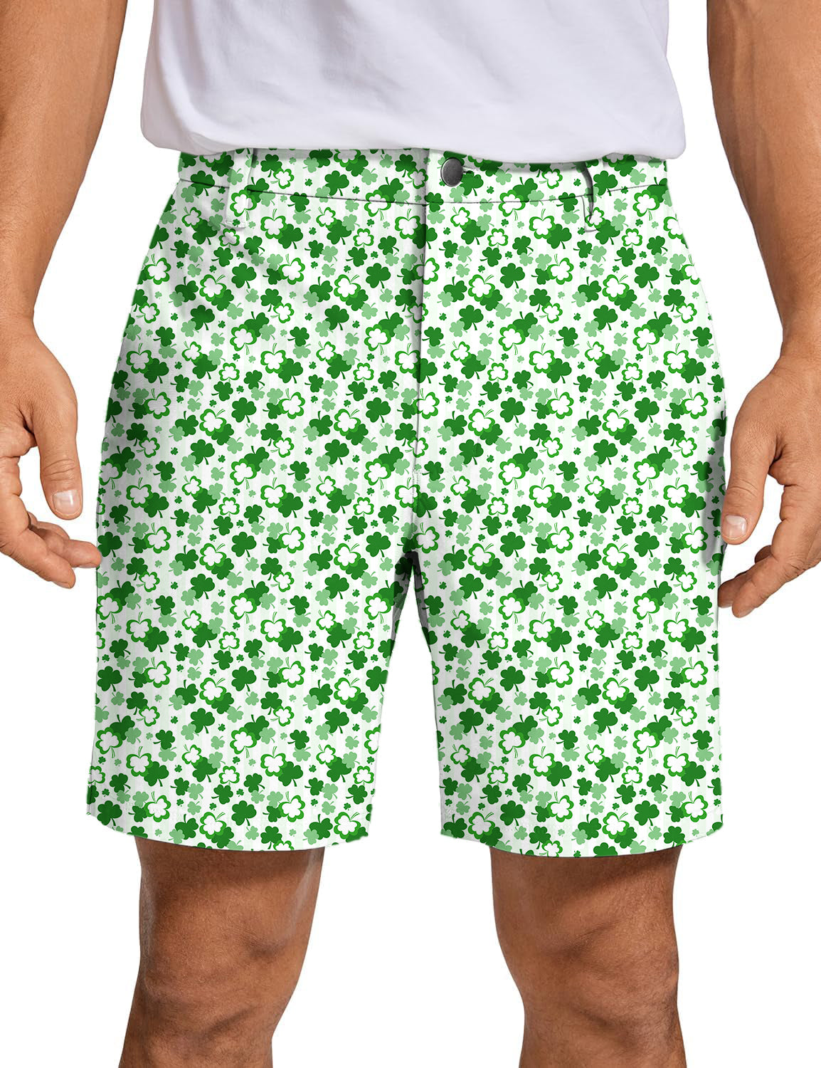 Men Leaf clover St. Patrick's Day Golf Shorts